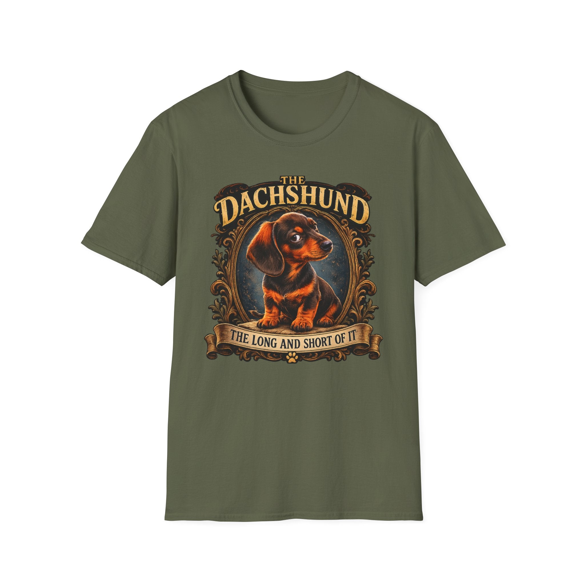 Dachshund T-Shirt — 'The Dachshund: The Long and Short of It' Vintage Dog Tee
