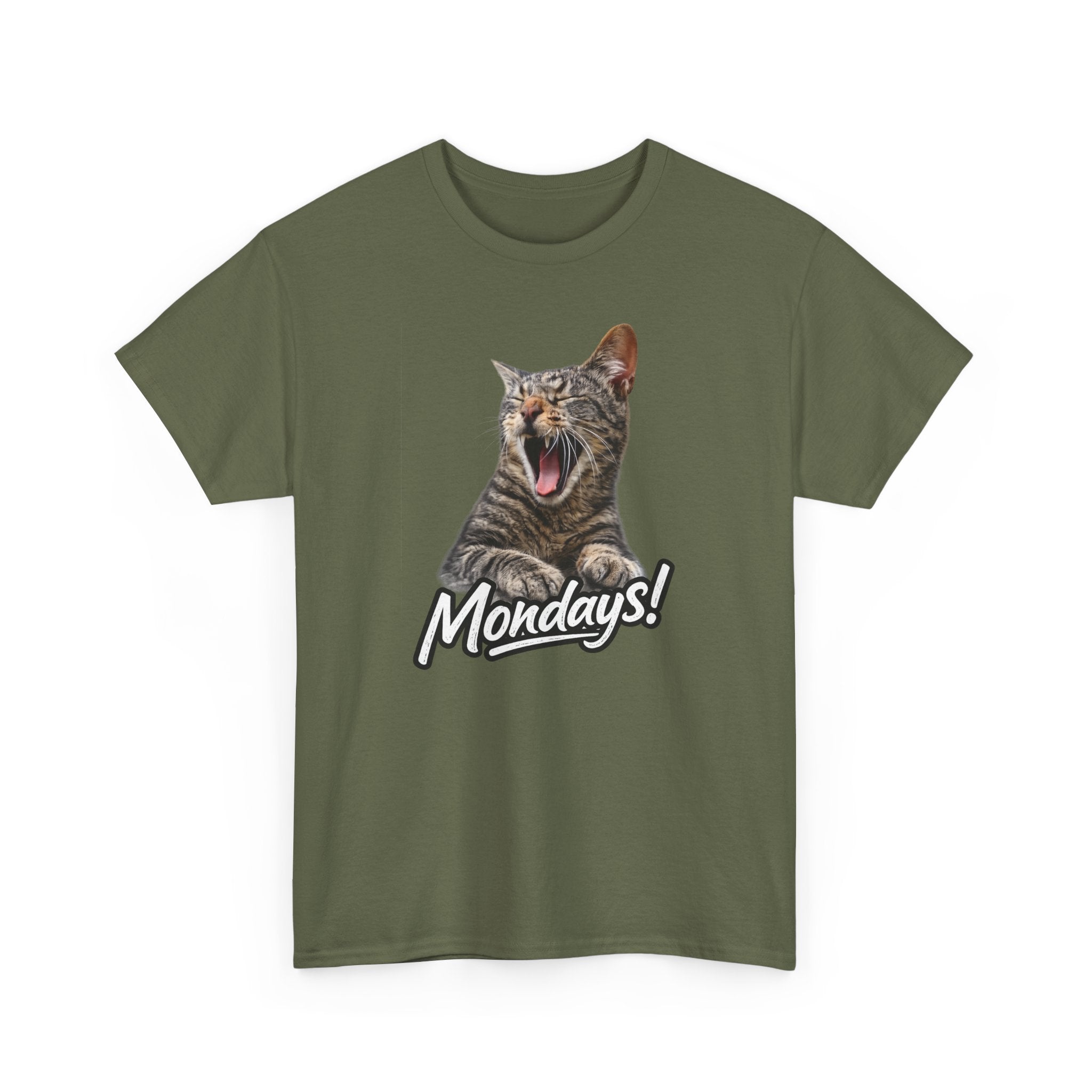 Mondays! Yawning Cat T-Shirt — Funny Cat Tee for Cat Lovers