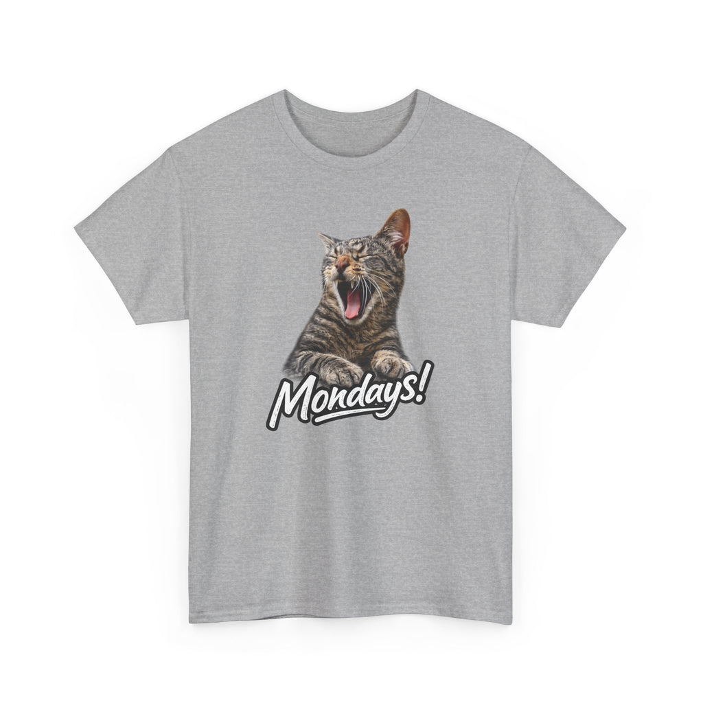 Mondays! Yawning Cat T-Shirt — Funny Cat Tee for Cat Lovers