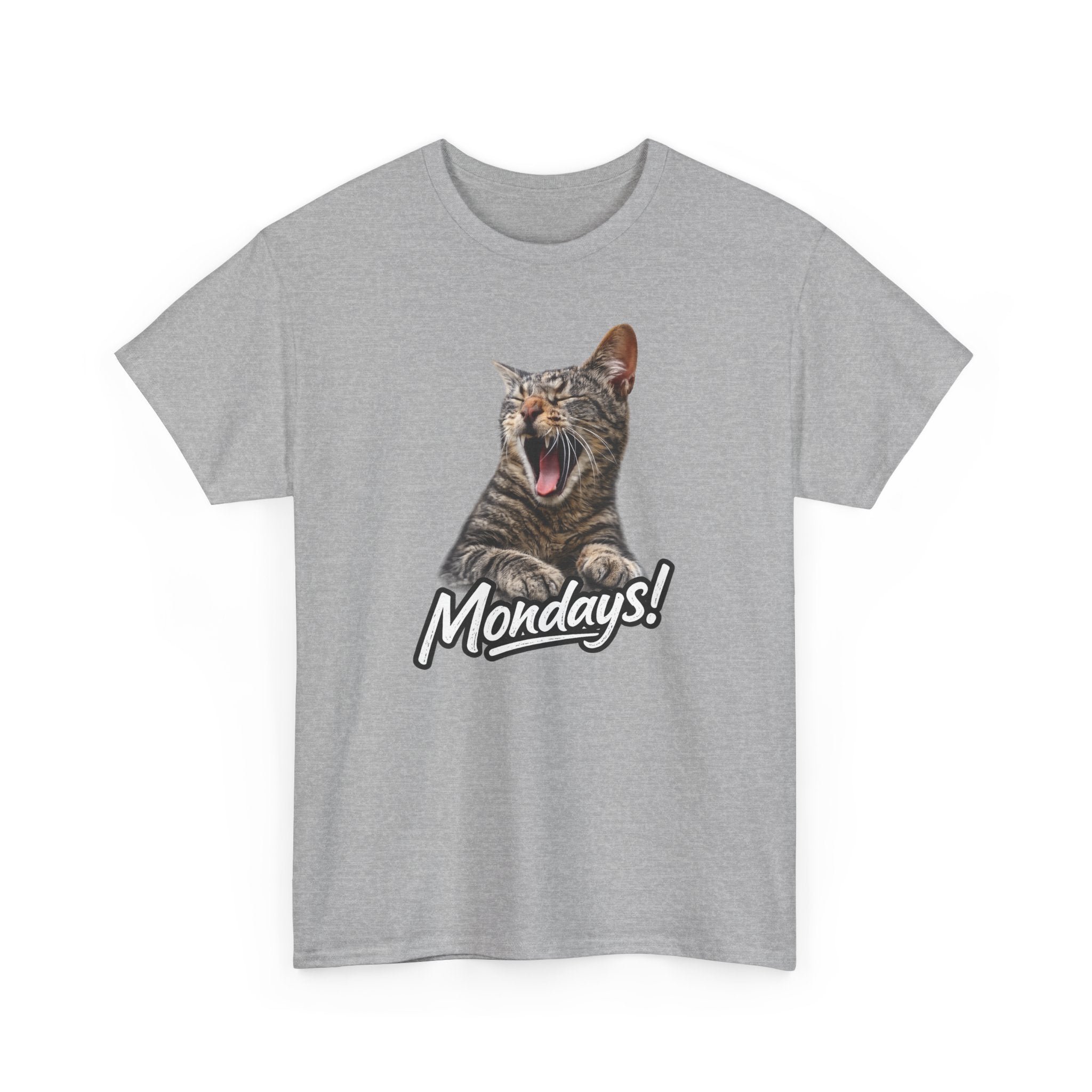 Mondays! Yawning Cat T-Shirt — Funny Cat Tee for Cat Lovers