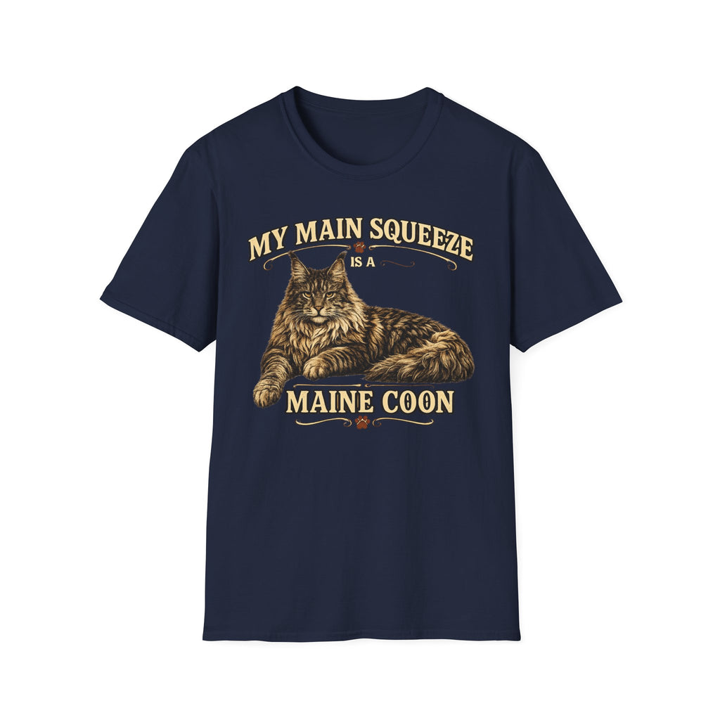 Maine Coon Cat T-Shirt — "My Main Squeeze" Graphic Tee