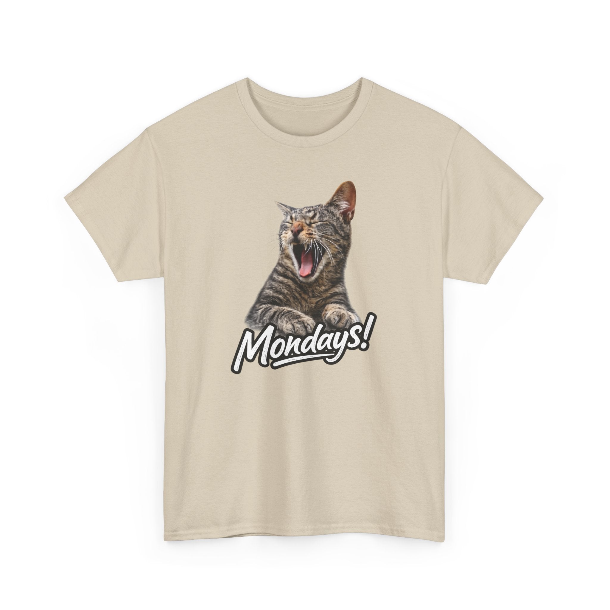 Mondays! Yawning Cat T-Shirt — Funny Cat Tee for Cat Lovers