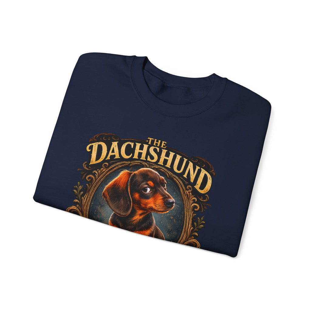 Dachshund Crewneck Sweatshirt - "The Dachshund: The Long and Short of It" Vintage Dog Portrait