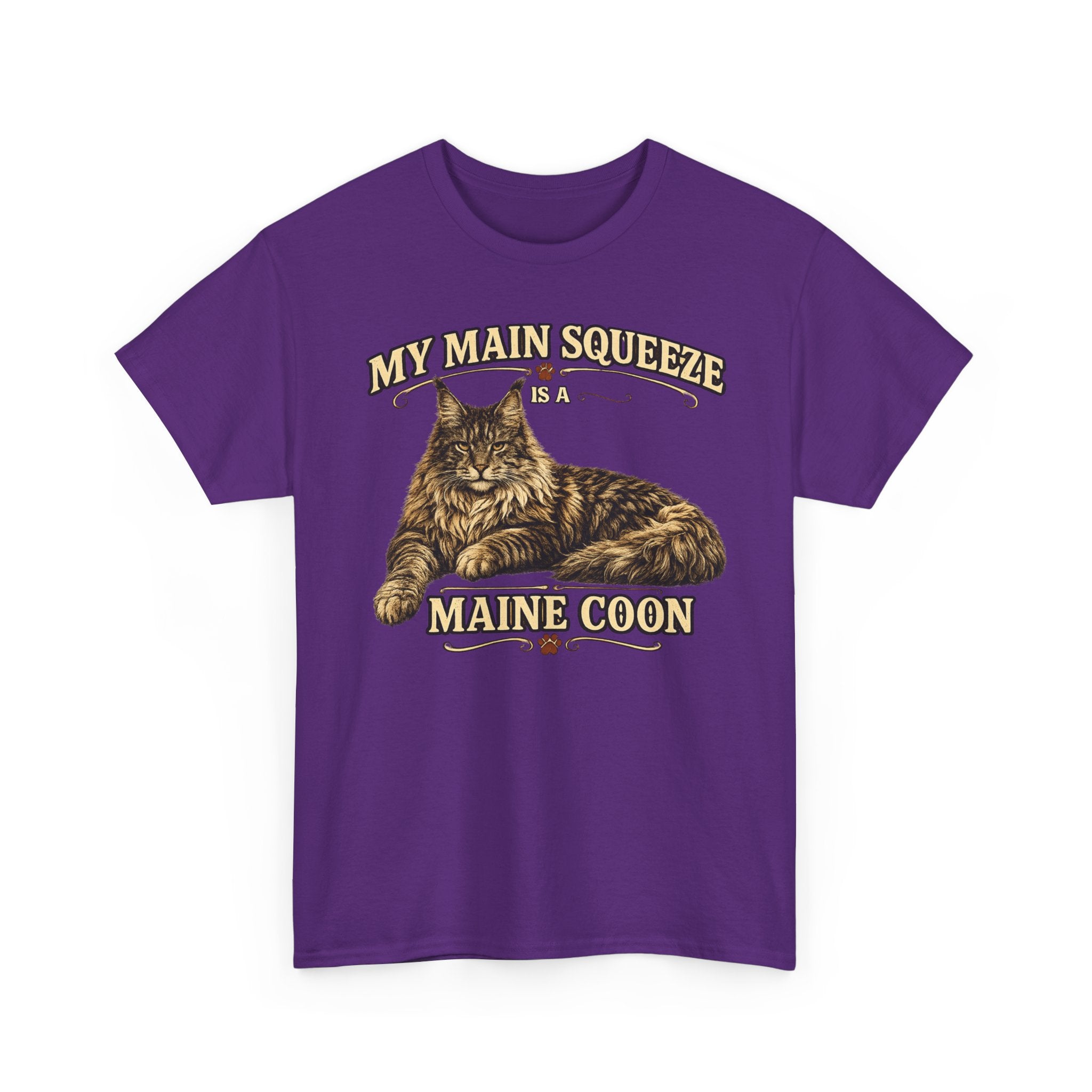Maine Coon Cat T-Shirt — "My Main Squeeze" Vintage Cat Lover Tee
