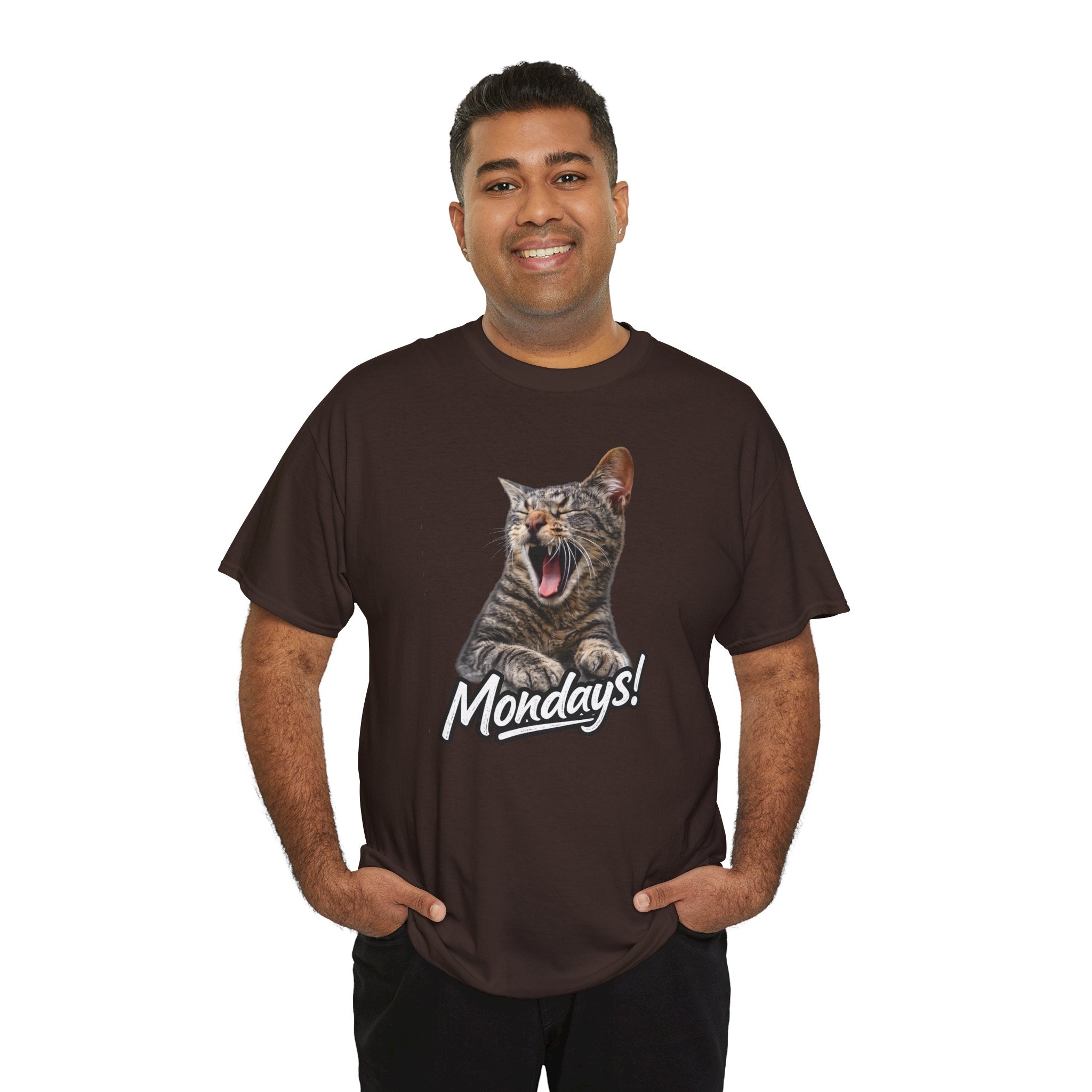 Mondays! Yawning Cat T-Shirt — Funny Cat Tee for Cat Lovers