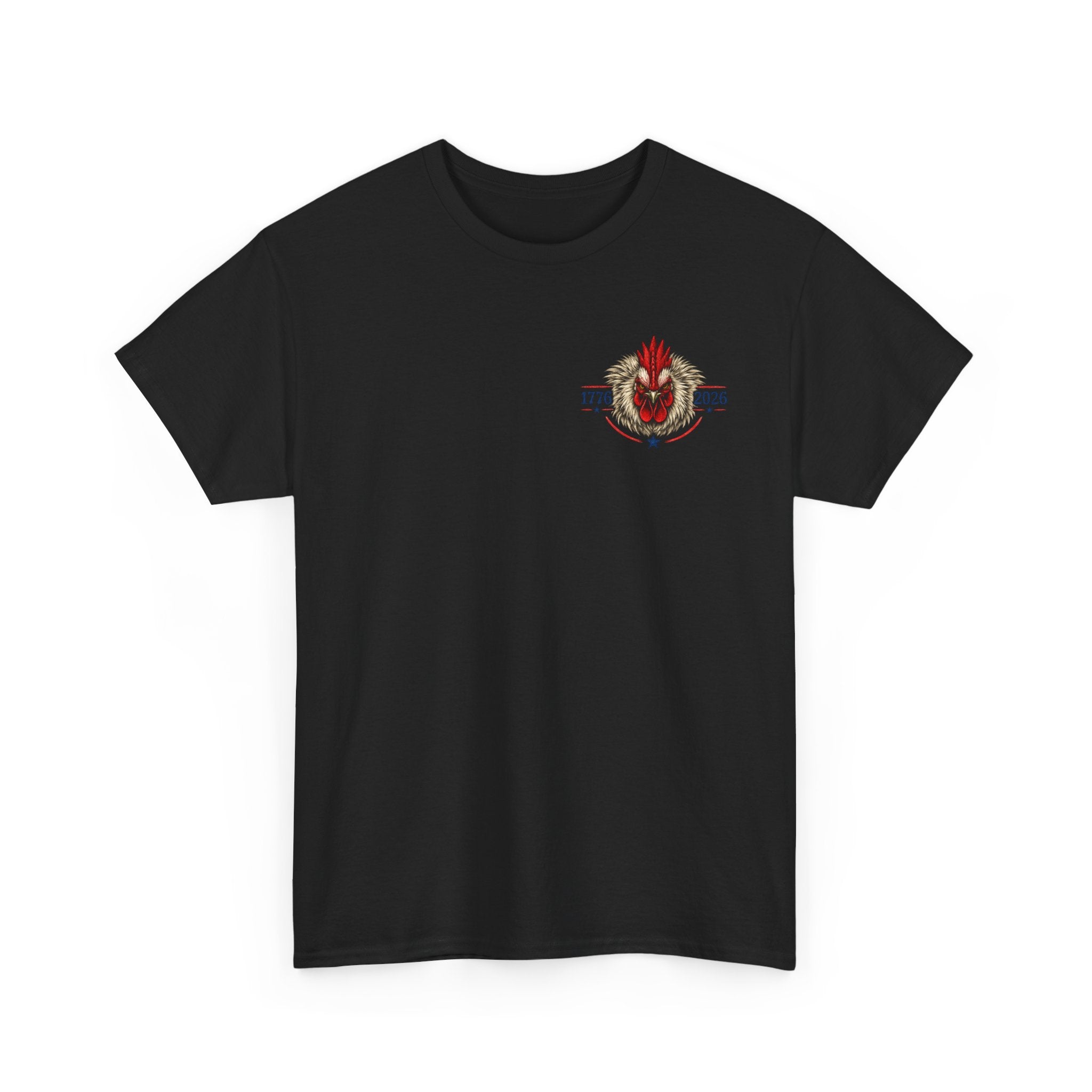 Patriotic Rooster Tee - American Flag Chicken Graphic T-Shirt