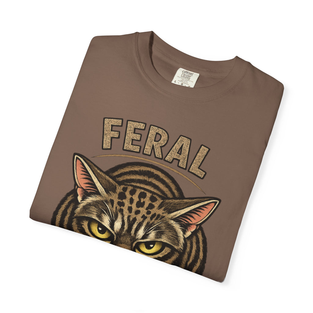 T-Shirt — "Feral: Approach With Snacks" Cat Graphic Tee