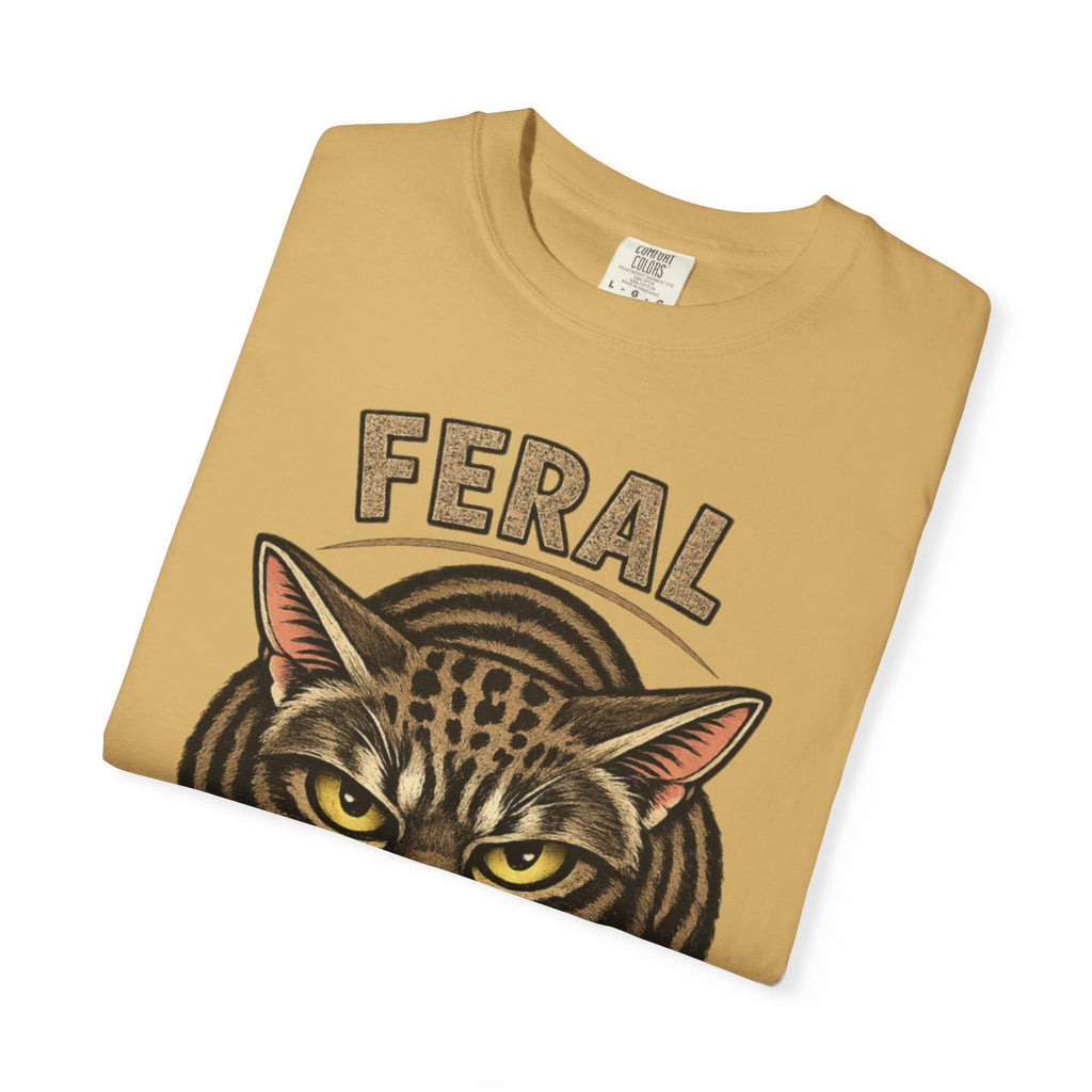 T-Shirt — "Feral: Approach With Snacks" Cat Graphic Tee