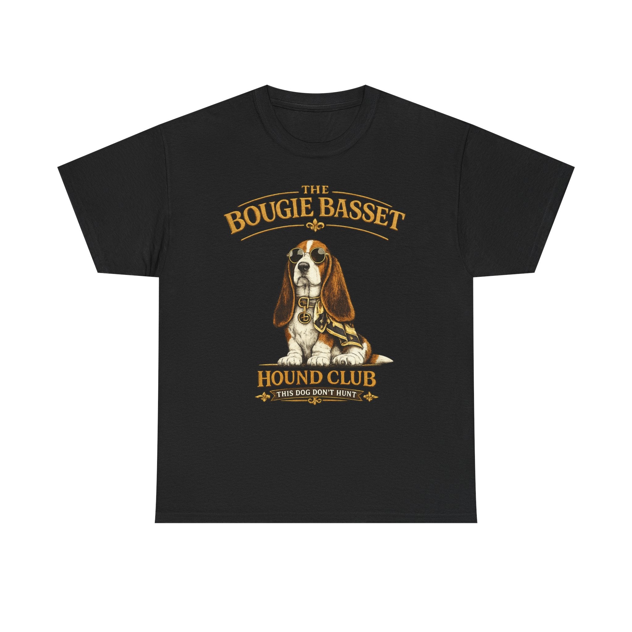 Basset Hound Club T-Shirt – Cute Vintage Basset Hound Graphic Tee " The Bougie Bassett hound Club"