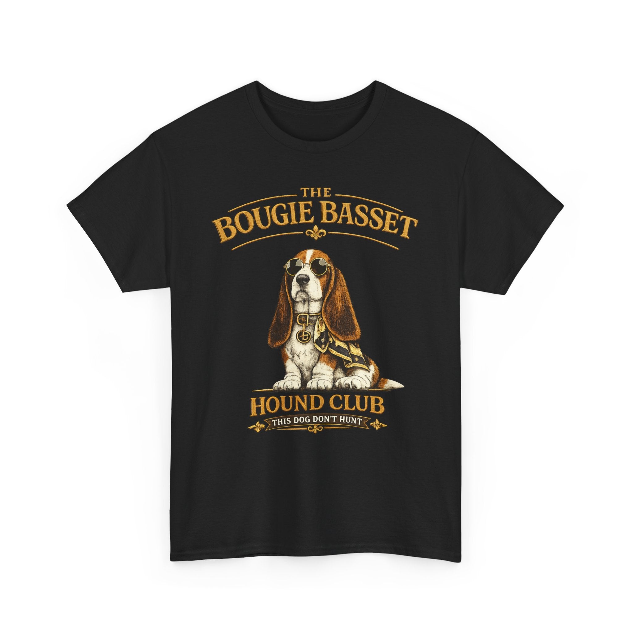 Basset Hound Club T-Shirt – Cute Vintage Basset Hound Graphic Tee " The Bougie Bassett hound Club"
