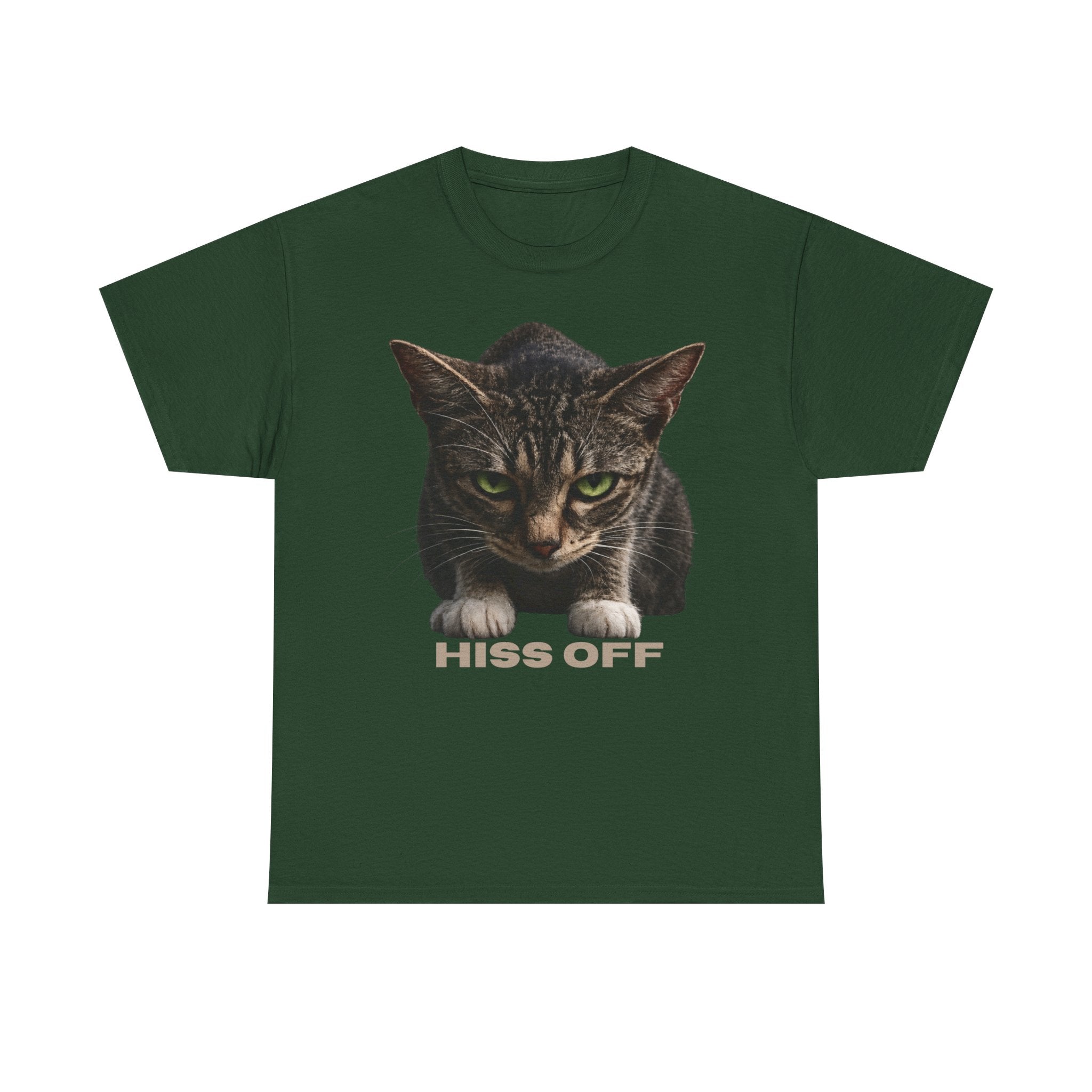 Hiss Off Cat T-Shirt — Angry Tabby Graphic Tee