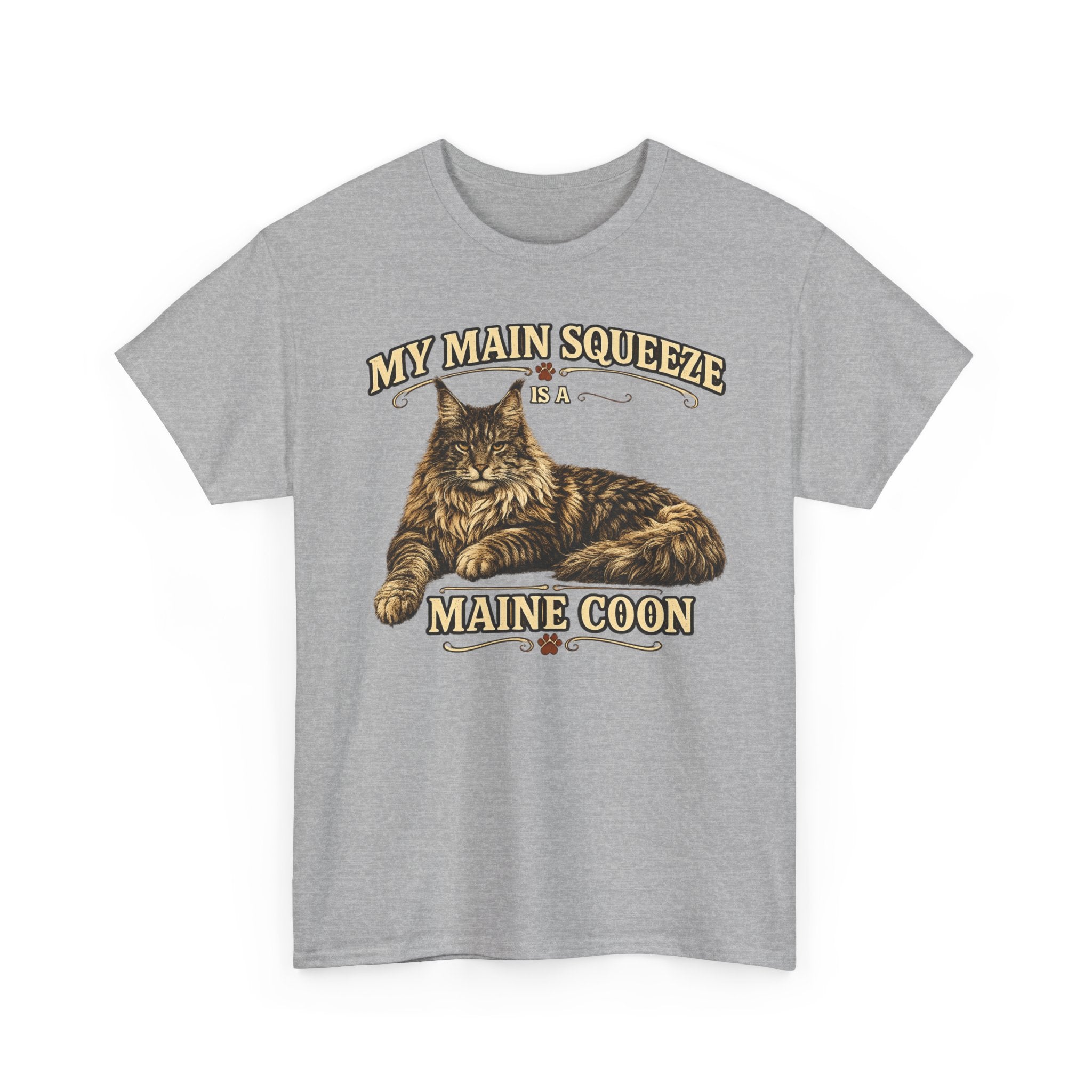 Maine Coon Cat T-Shirt — "My Main Squeeze" Vintage Cat Lover Tee