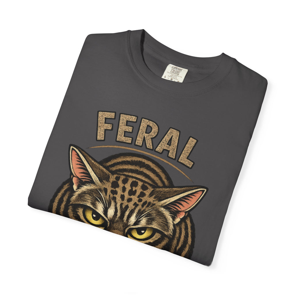T-Shirt — "Feral: Approach With Snacks" Cat Graphic Tee