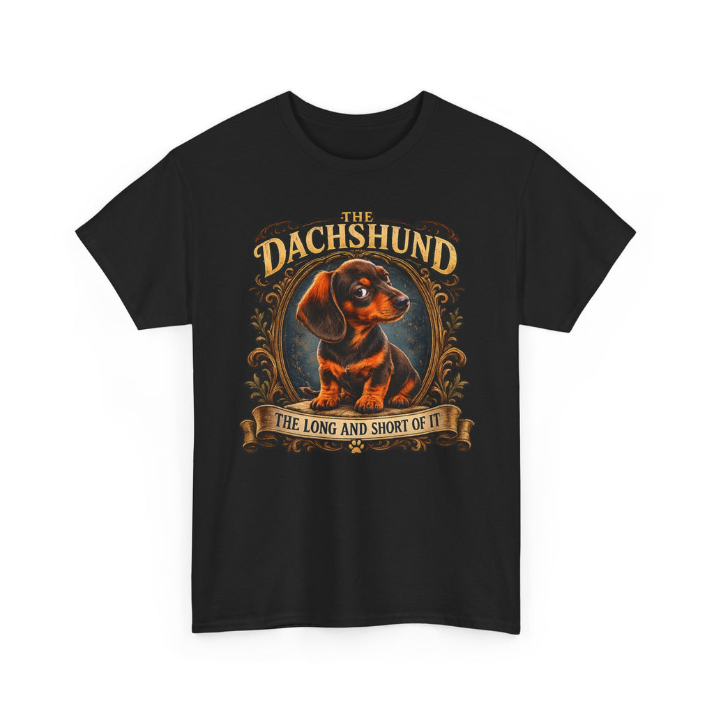 Dachshund Tee - "The Long and Short of It" Vintage Dog T-Shirt