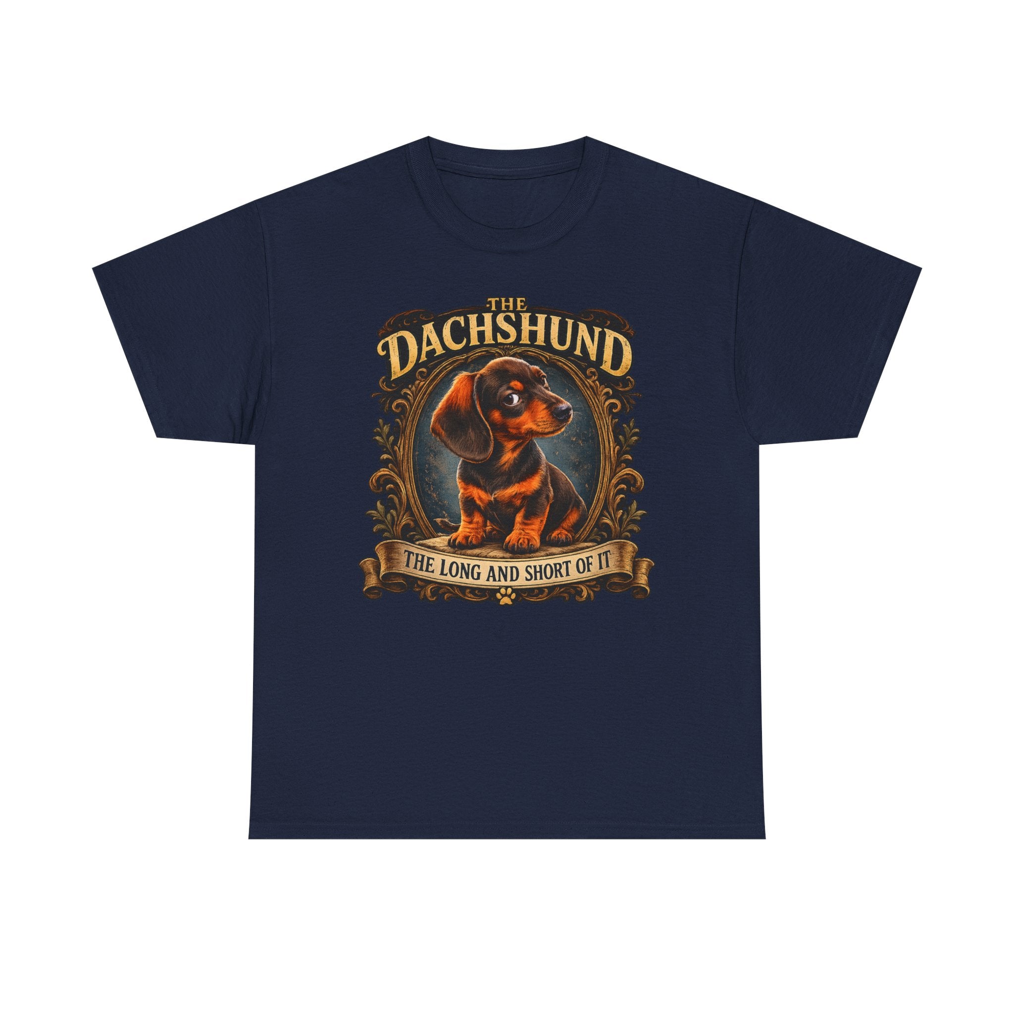 Dachshund Tee - "The Long and Short of It" Vintage Dog T-Shirt