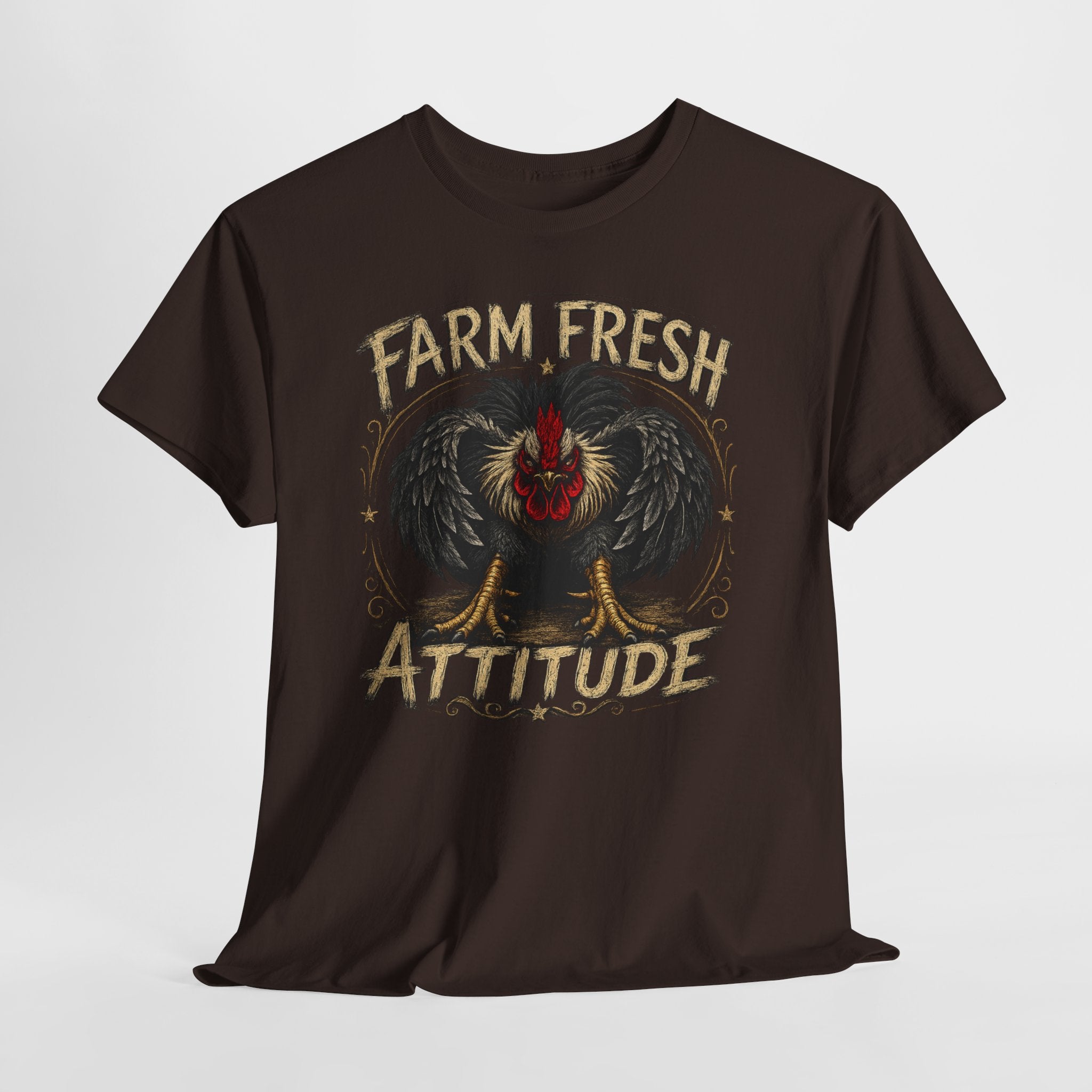 Farm Fresh Attitude T-Shirt — Rooster Vintage Farm Humor Tee