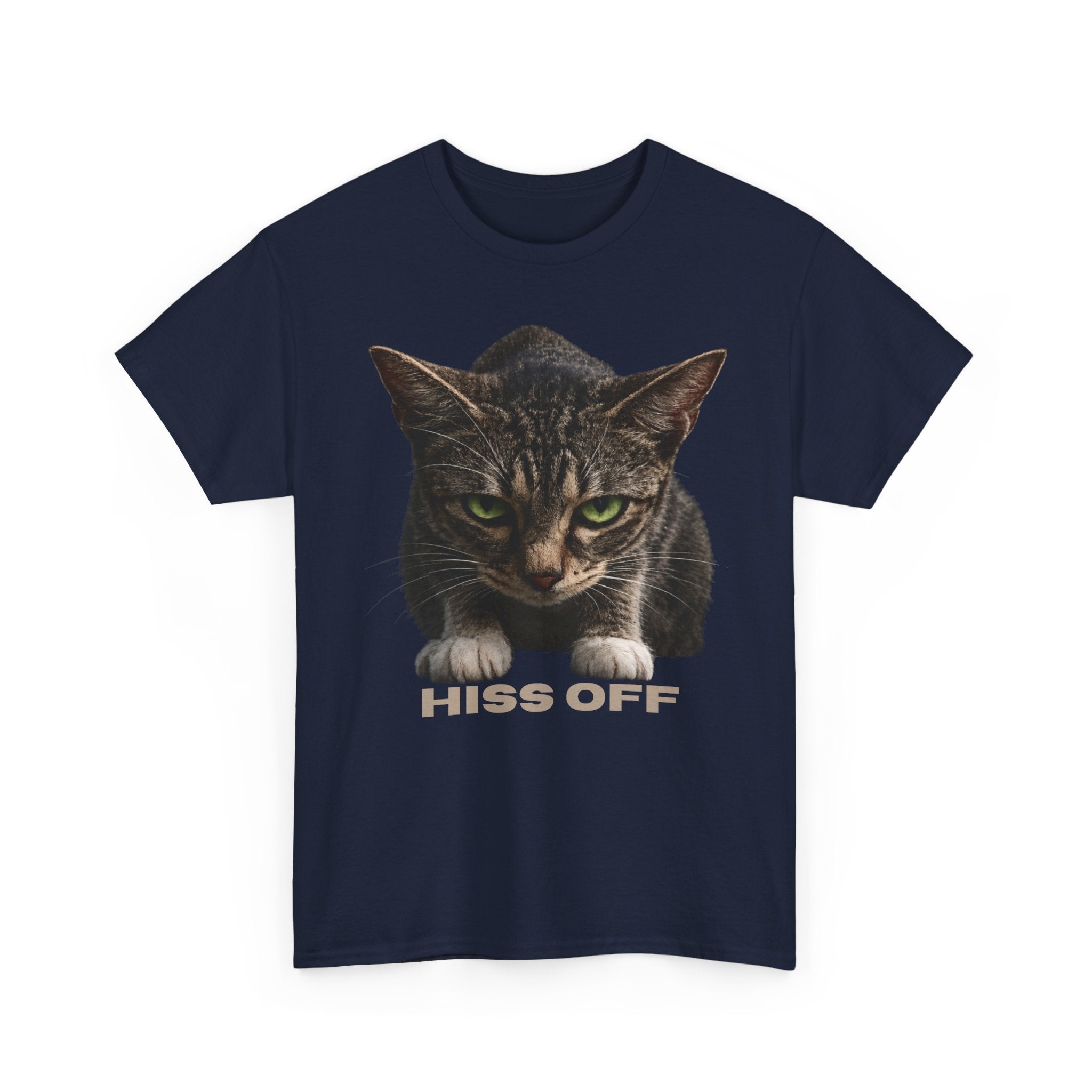 Hiss Off Cat T-Shirt — Angry Tabby Graphic Tee