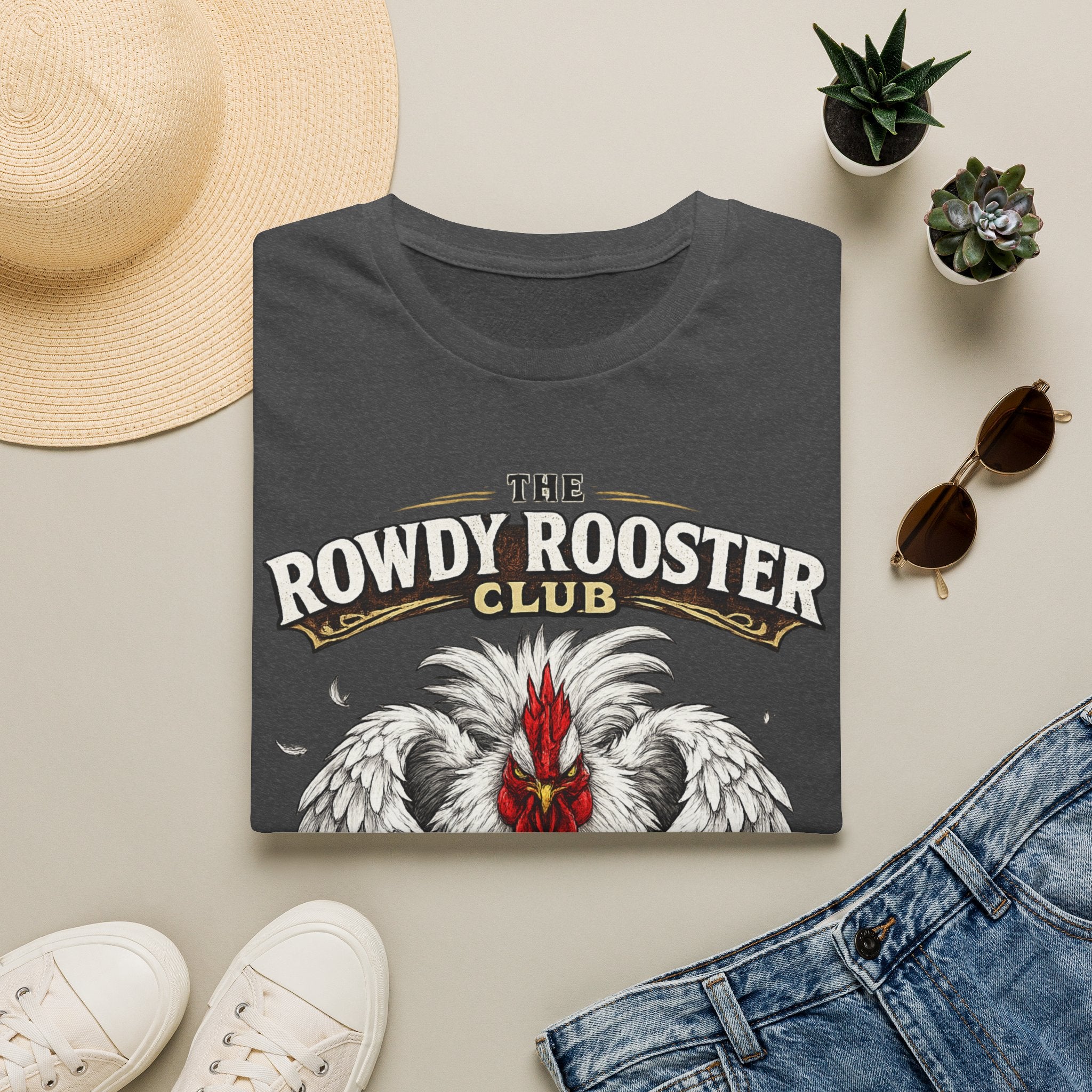 Rooster - Rowdy Rooster Club T-Shirt — 'Meetings Held at Sunrise' Graphic Tee
