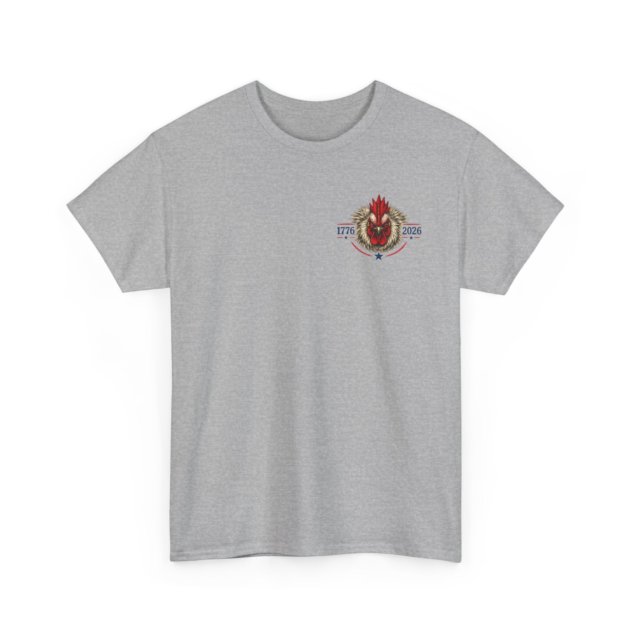Patriotic Rooster Tee - American Flag Chicken Graphic T-Shirt
