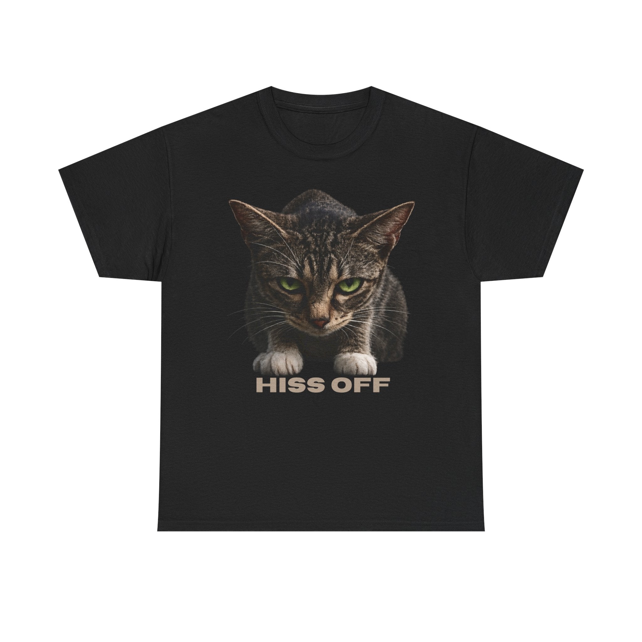 Hiss Off Cat T-Shirt — Angry Tabby Graphic Tee