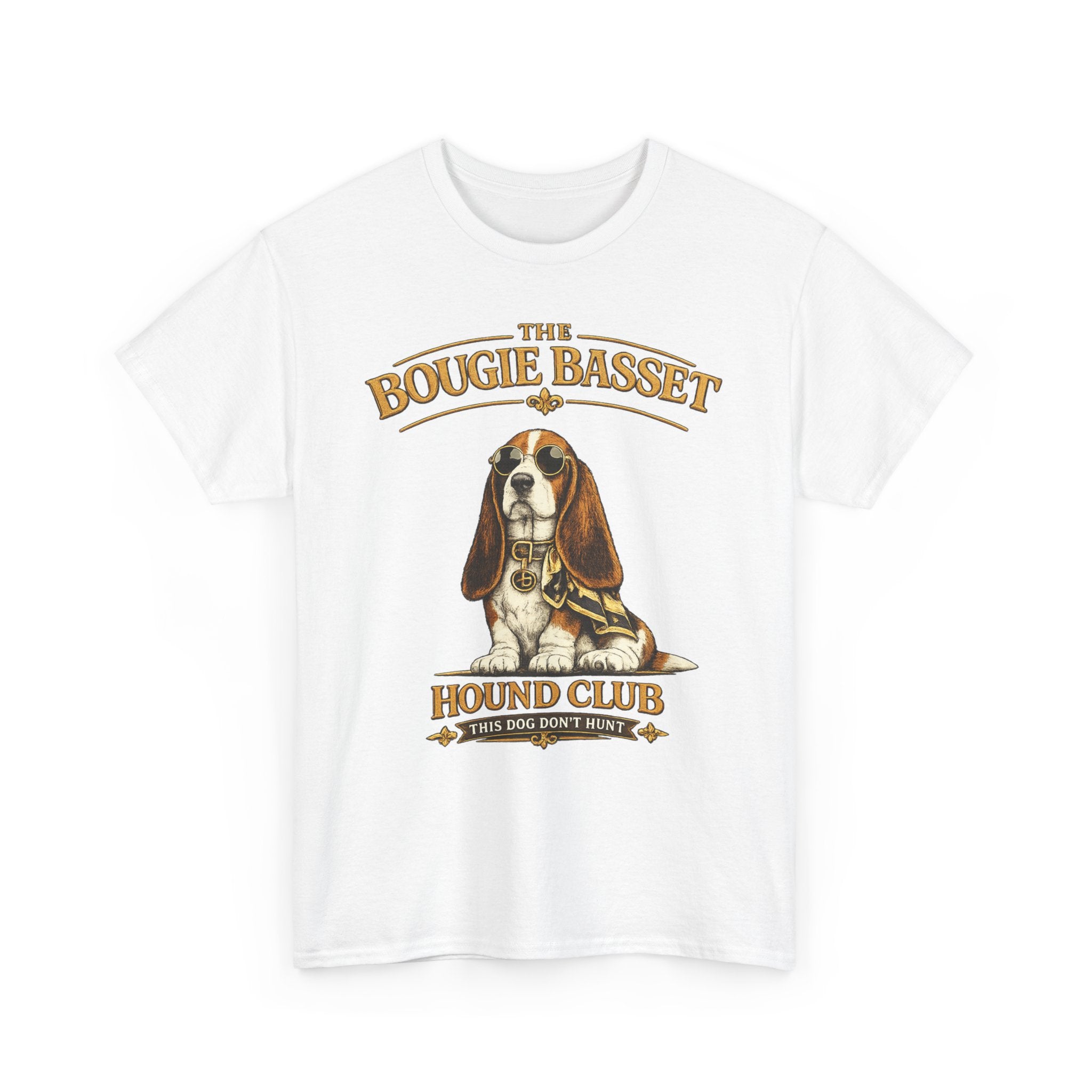 Basset Hound Club T-Shirt – Cute Vintage Basset Hound Graphic Tee " The Bougie Bassett hound Club"