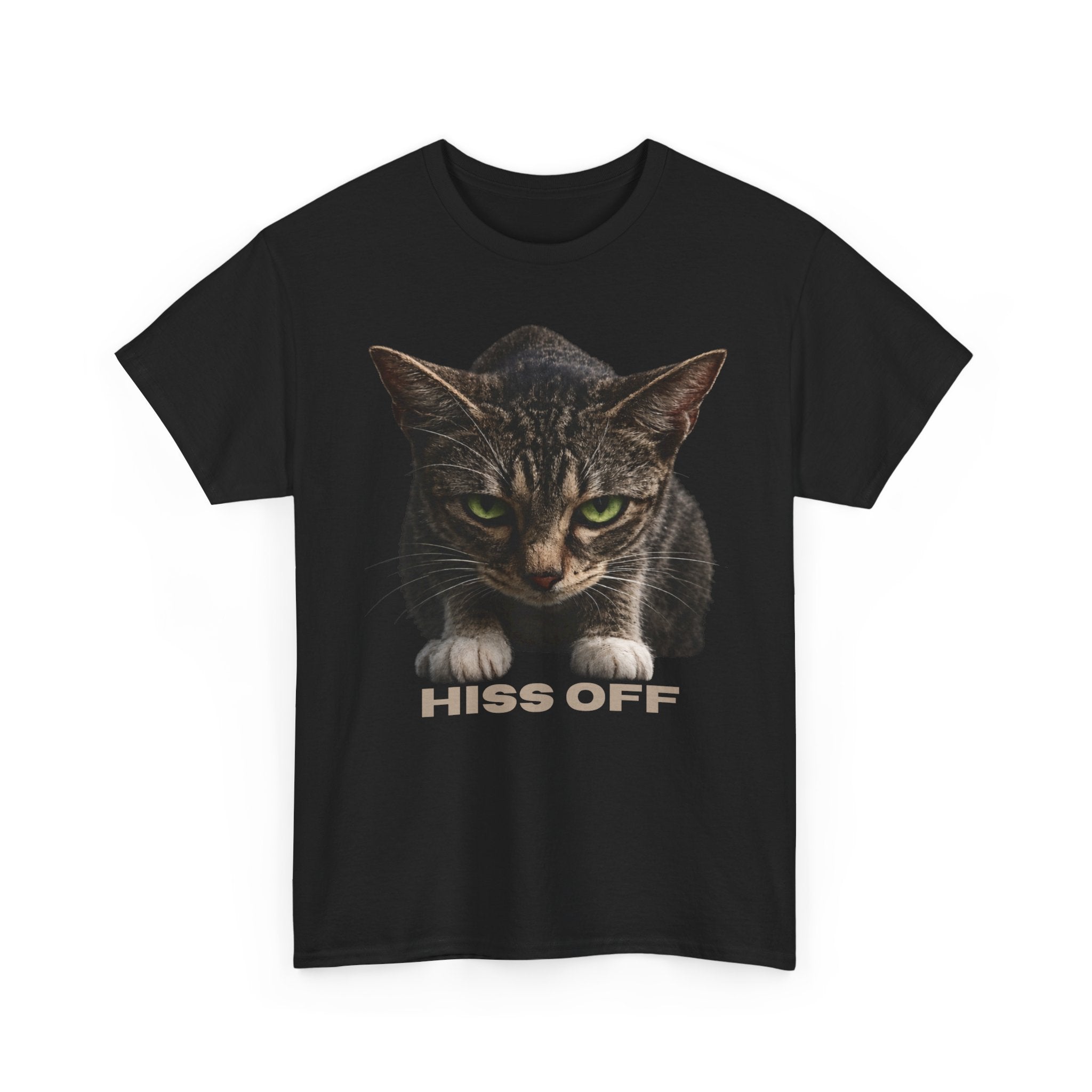 Hiss Off Cat T-Shirt — Angry Tabby Graphic Tee