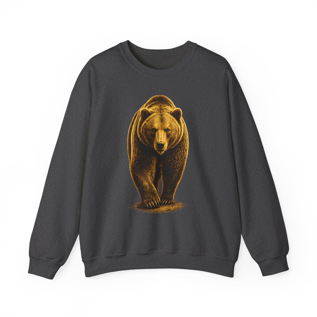Grizzly Bear Crewneck Sweatshirt — Vintage Wildlife Graphic