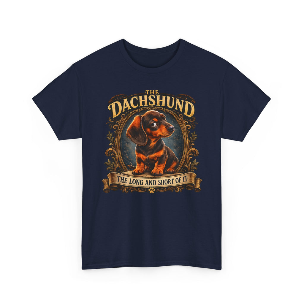 Dachshund Tee - "The Long and Short of It" Vintage Dog T-Shirt