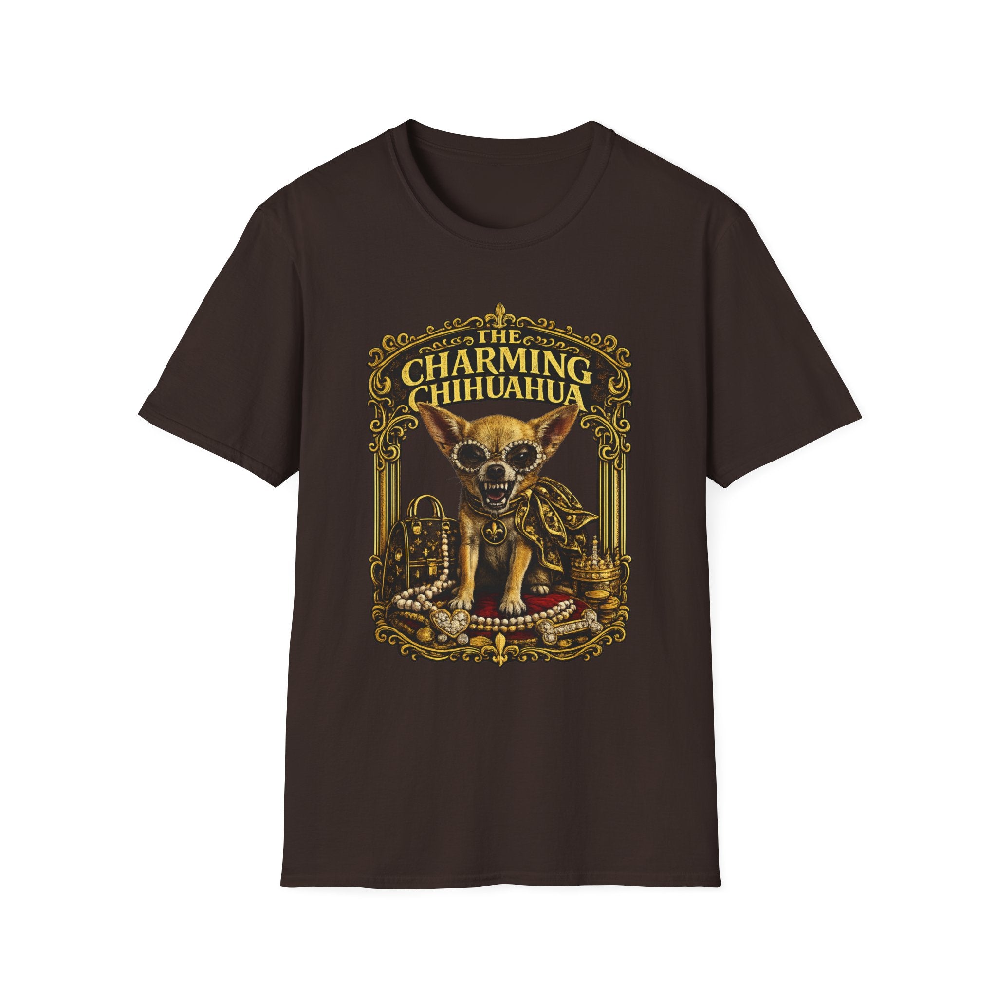 Chihuahua T‑Shirt — Vintage Ornate Dog Graphic Tee