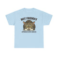 Not Friendly Cat T-Shirt — Graphic Tee "Approach With Snacks"