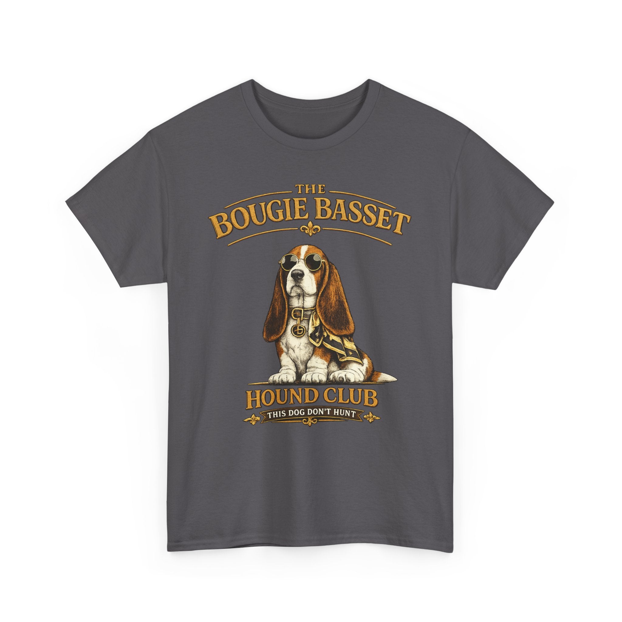 Basset Hound Club T-Shirt – Cute Vintage Basset Hound Graphic Tee " The Bougie Bassett hound Club"