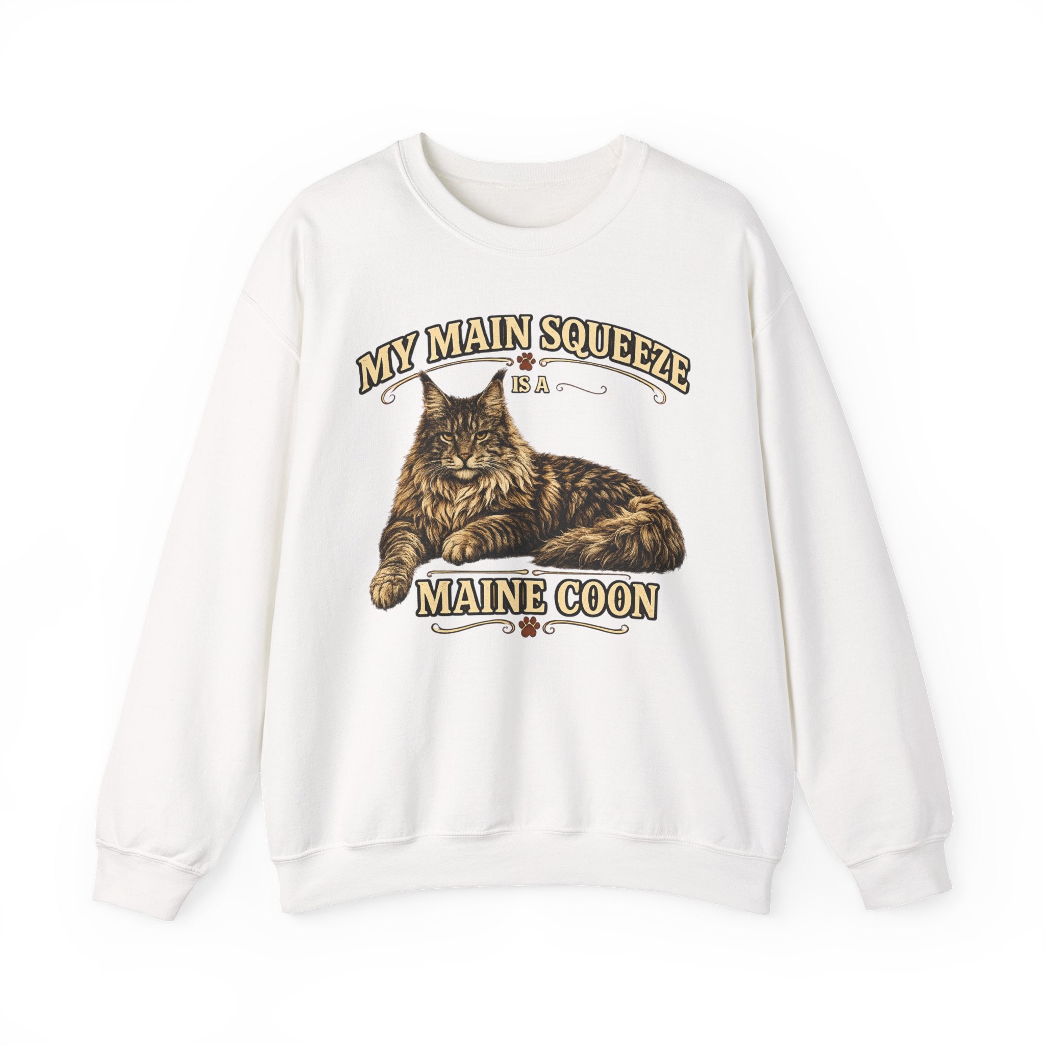 Maine Coon Sweatshirt - "My Main Squeeze" Cat Lover Crewneck
