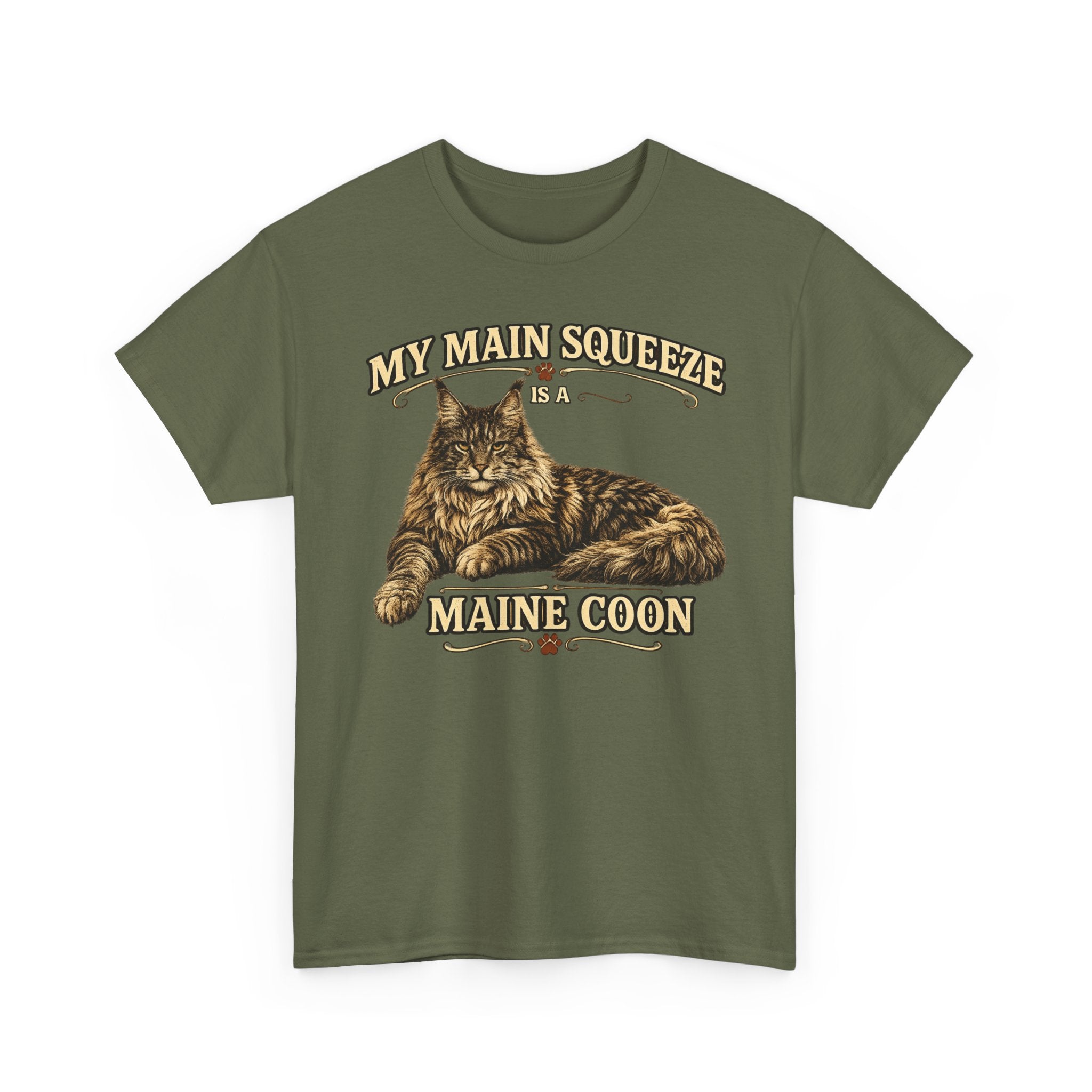 Maine Coon Cat T-Shirt — "My Main Squeeze" Vintage Cat Lover Tee