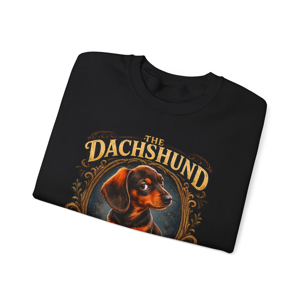 Dachshund Crewneck Sweatshirt - "The Dachshund: The Long and Short of It" Vintage Dog Portrait