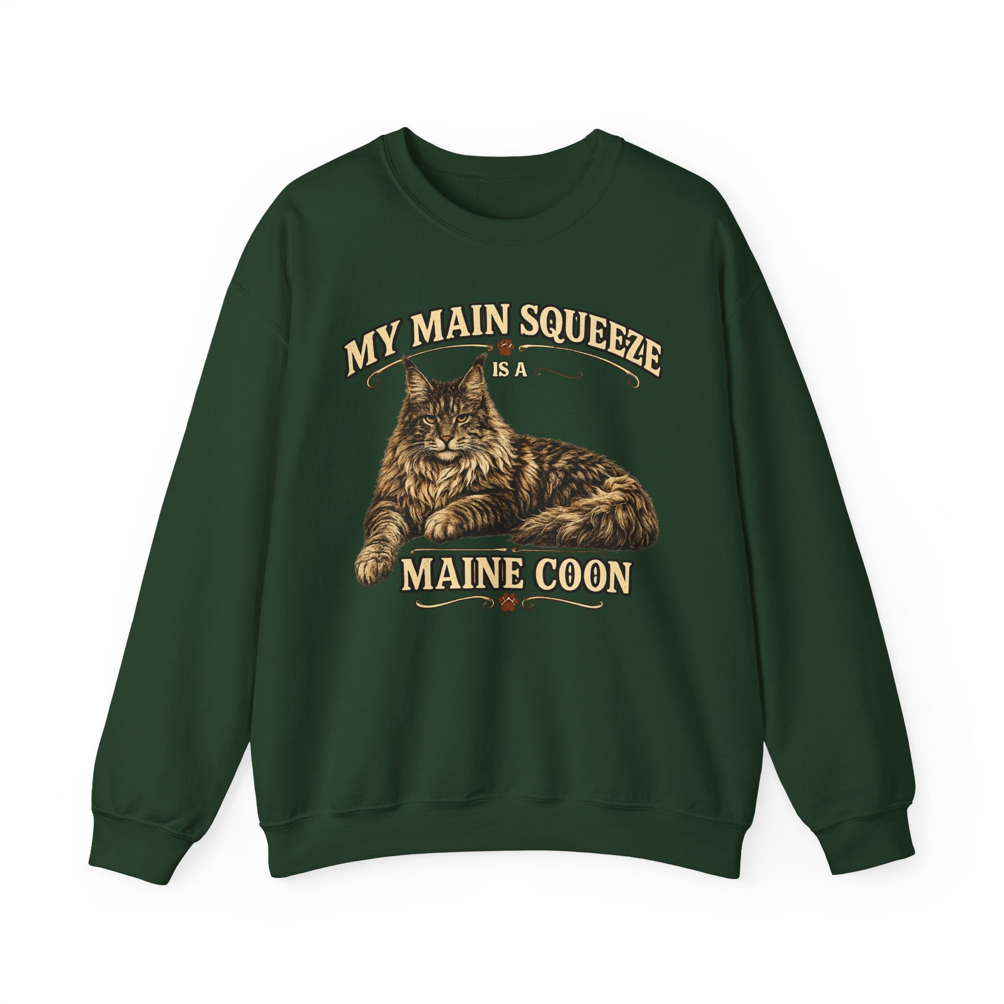 Maine Coon Sweatshirt - "My Main Squeeze" Cat Lover Crewneck