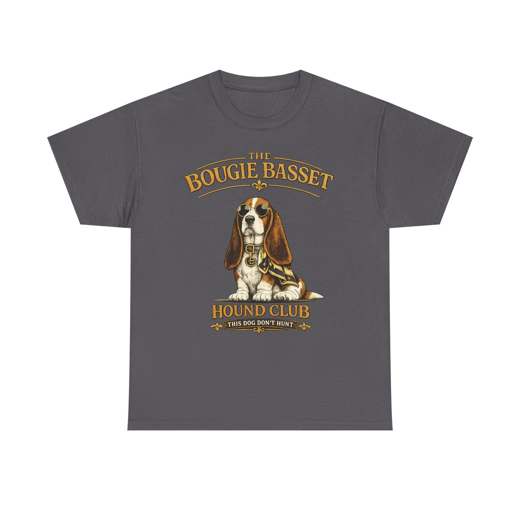 Basset Hound Club T-Shirt – Cute Vintage Basset Hound Graphic Tee " The Bougie Bassett hound Club"