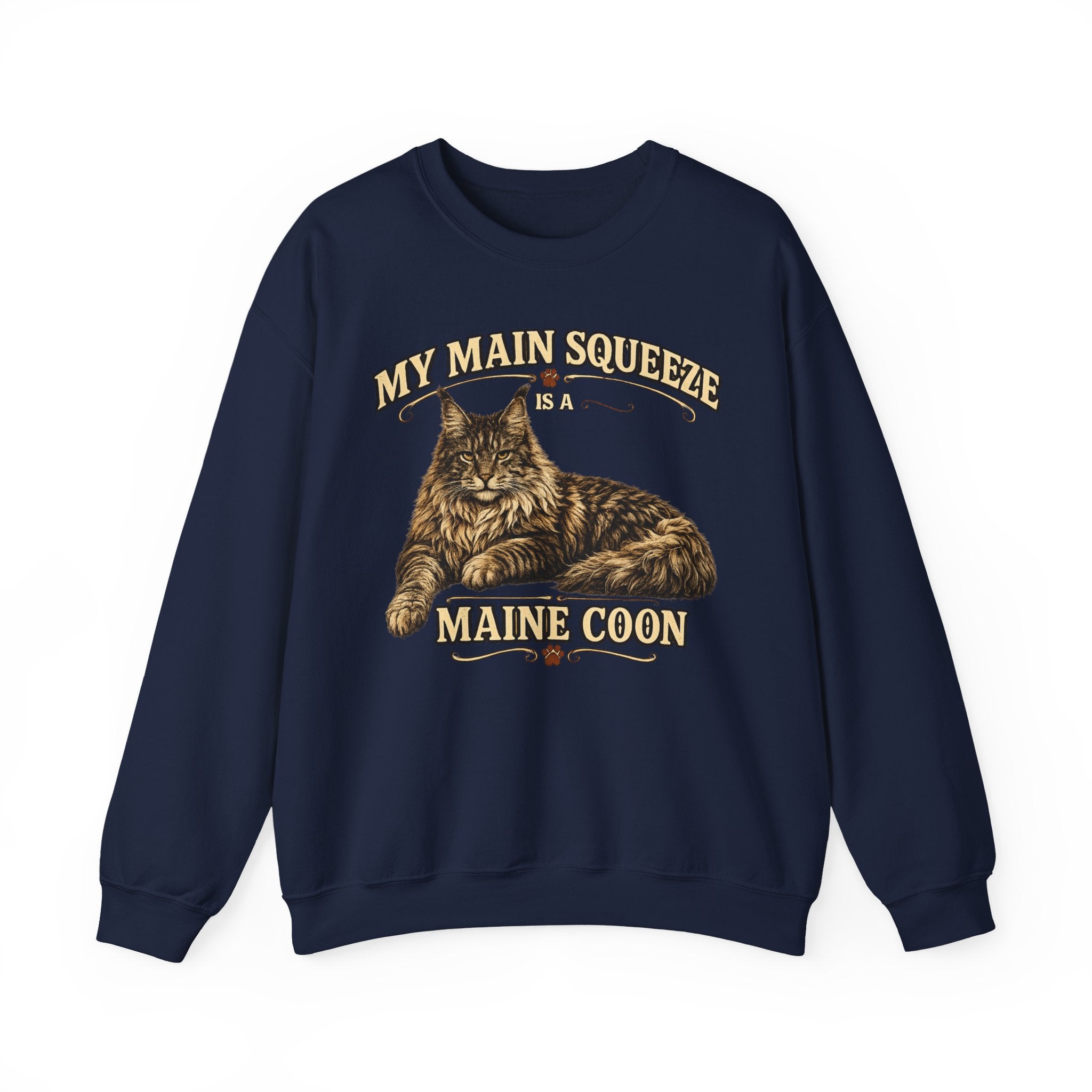Maine Coon Sweatshirt - "My Main Squeeze" Cat Lover Crewneck