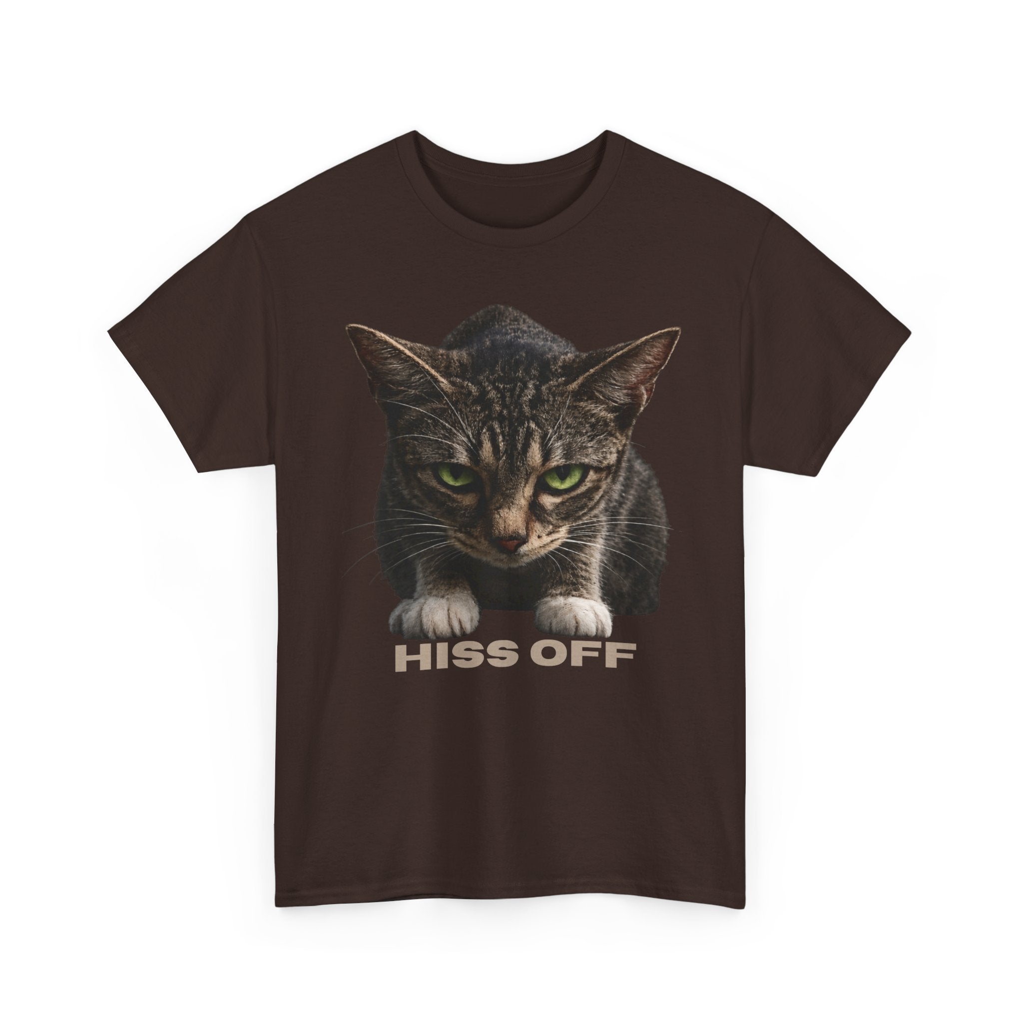 Hiss Off Cat T-Shirt — Angry Tabby Graphic Tee