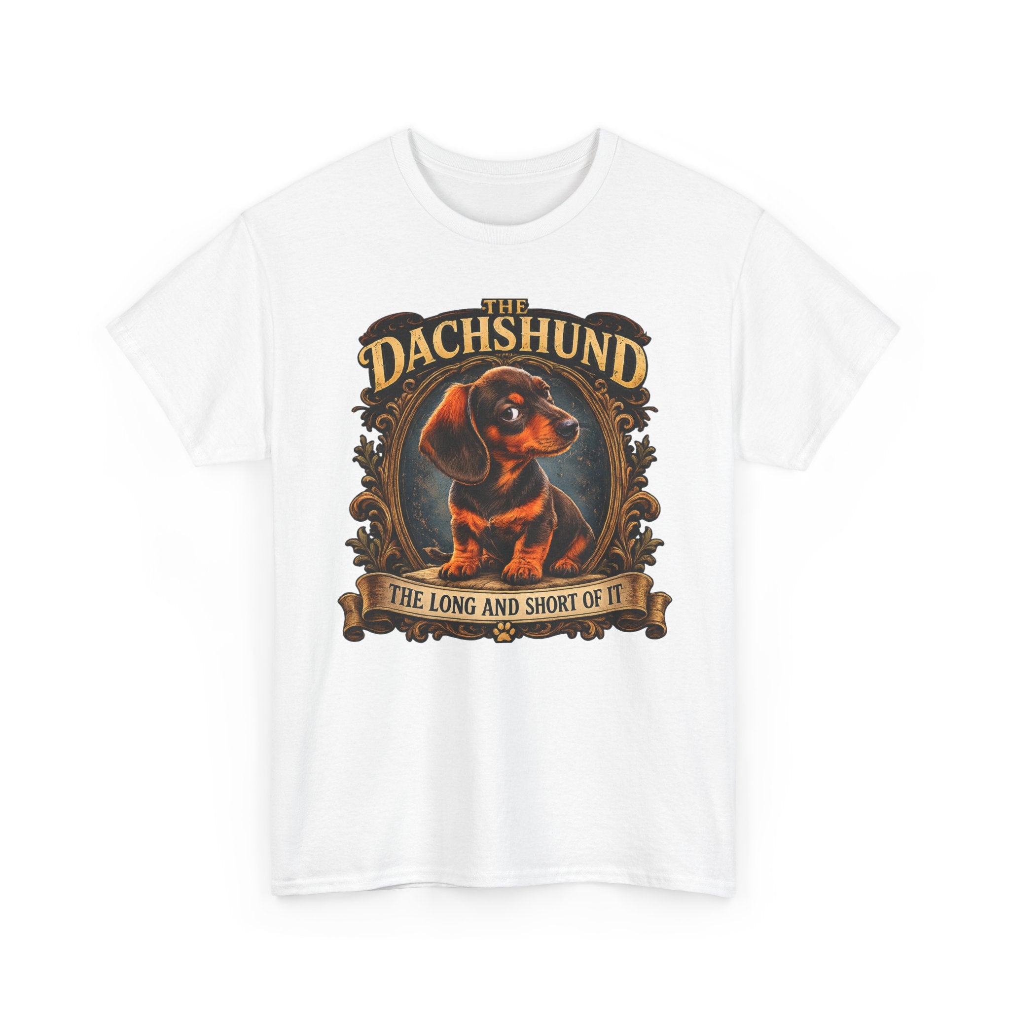 Dachshund Tee - "The Long and Short of It" Vintage Dog T-Shirt