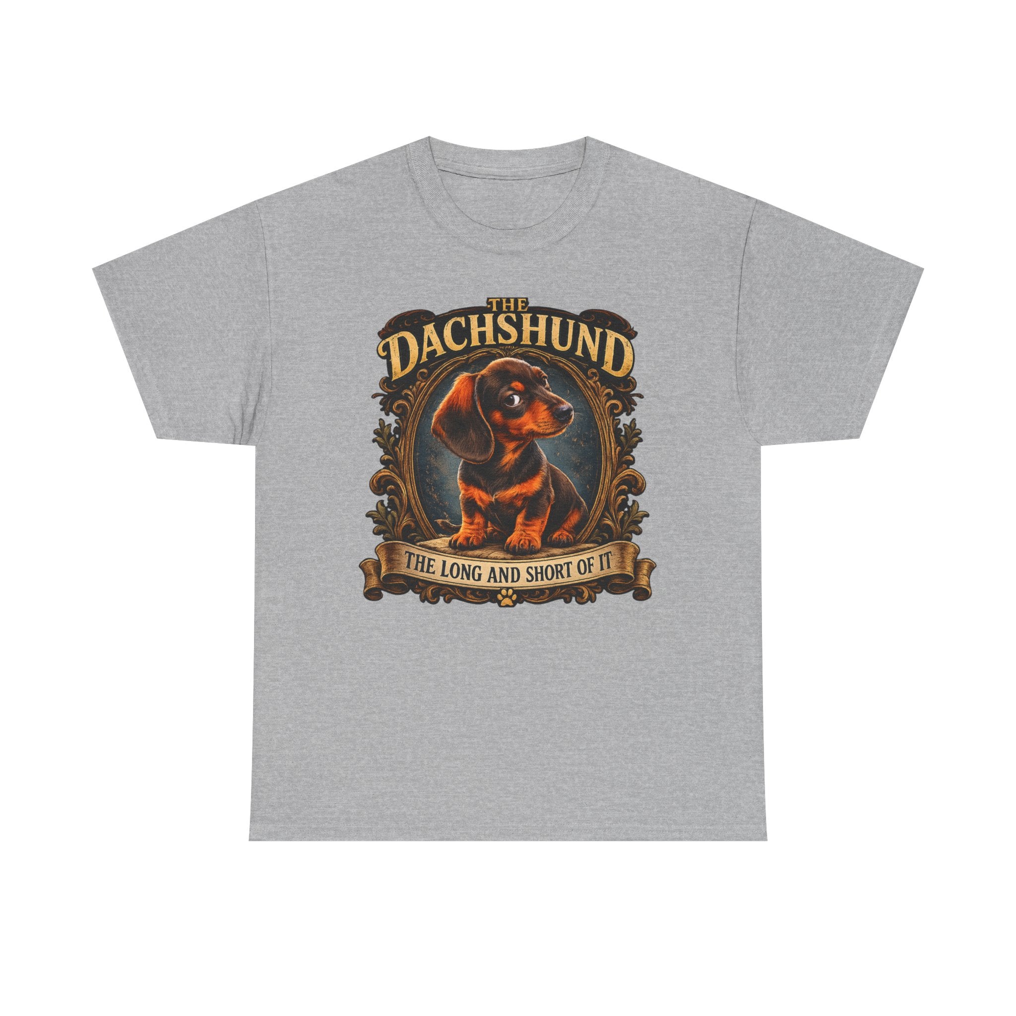 Dachshund Tee - "The Long and Short of It" Vintage Dog T-Shirt