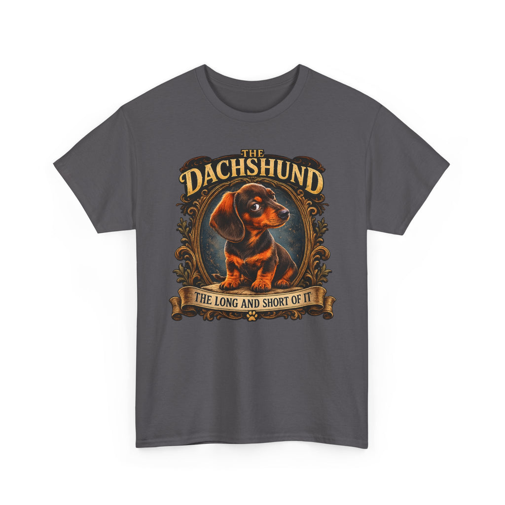 Dachshund Tee - "The Long and Short of It" Vintage Dog T-Shirt