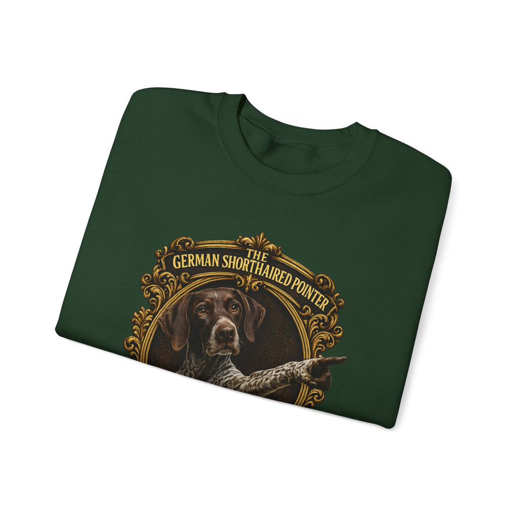 German Shorthaired Pointer -Crewneck Sweatshirt —  "It's Over There" Graphic