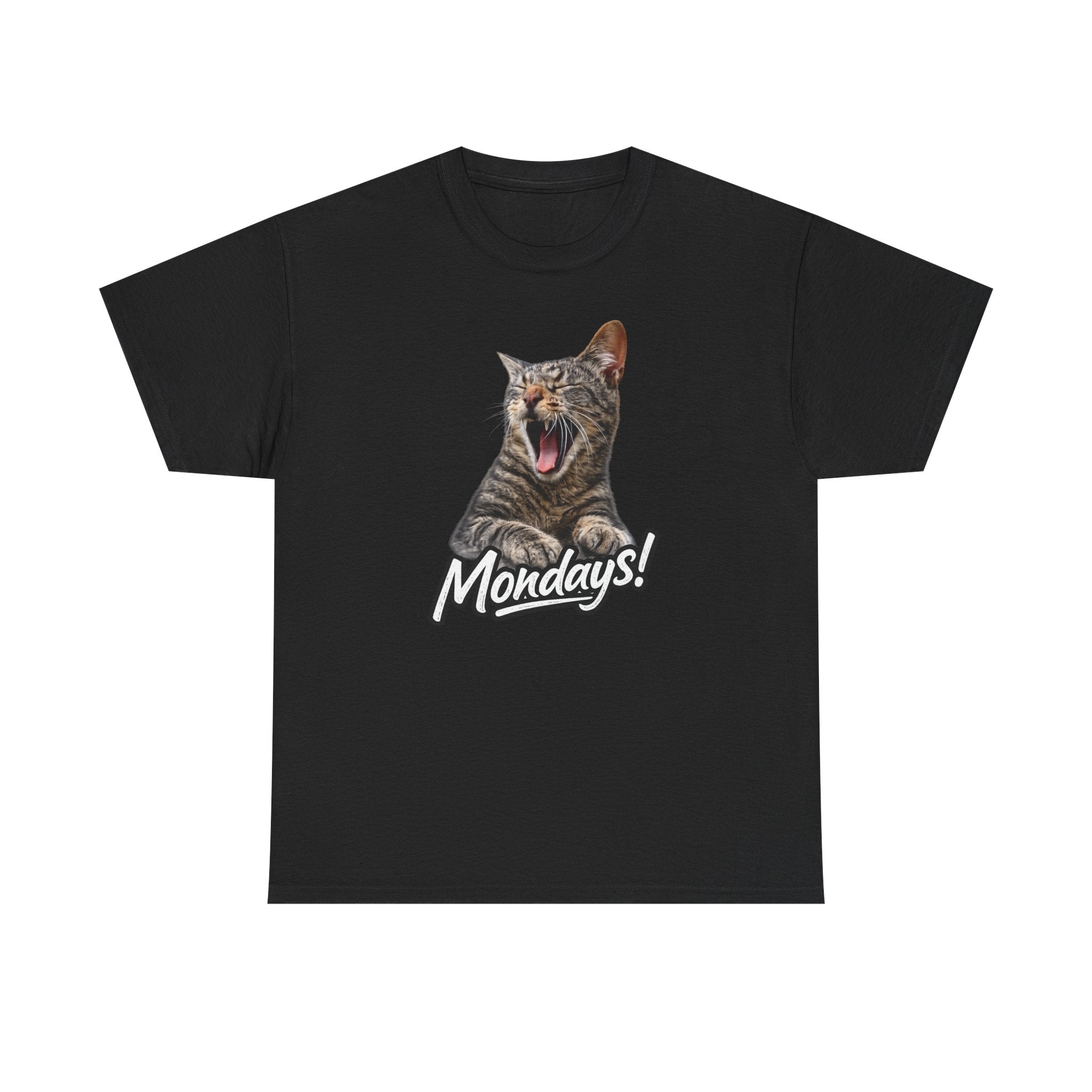 Mondays! Yawning Cat T-Shirt — Funny Cat Tee for Cat Lovers