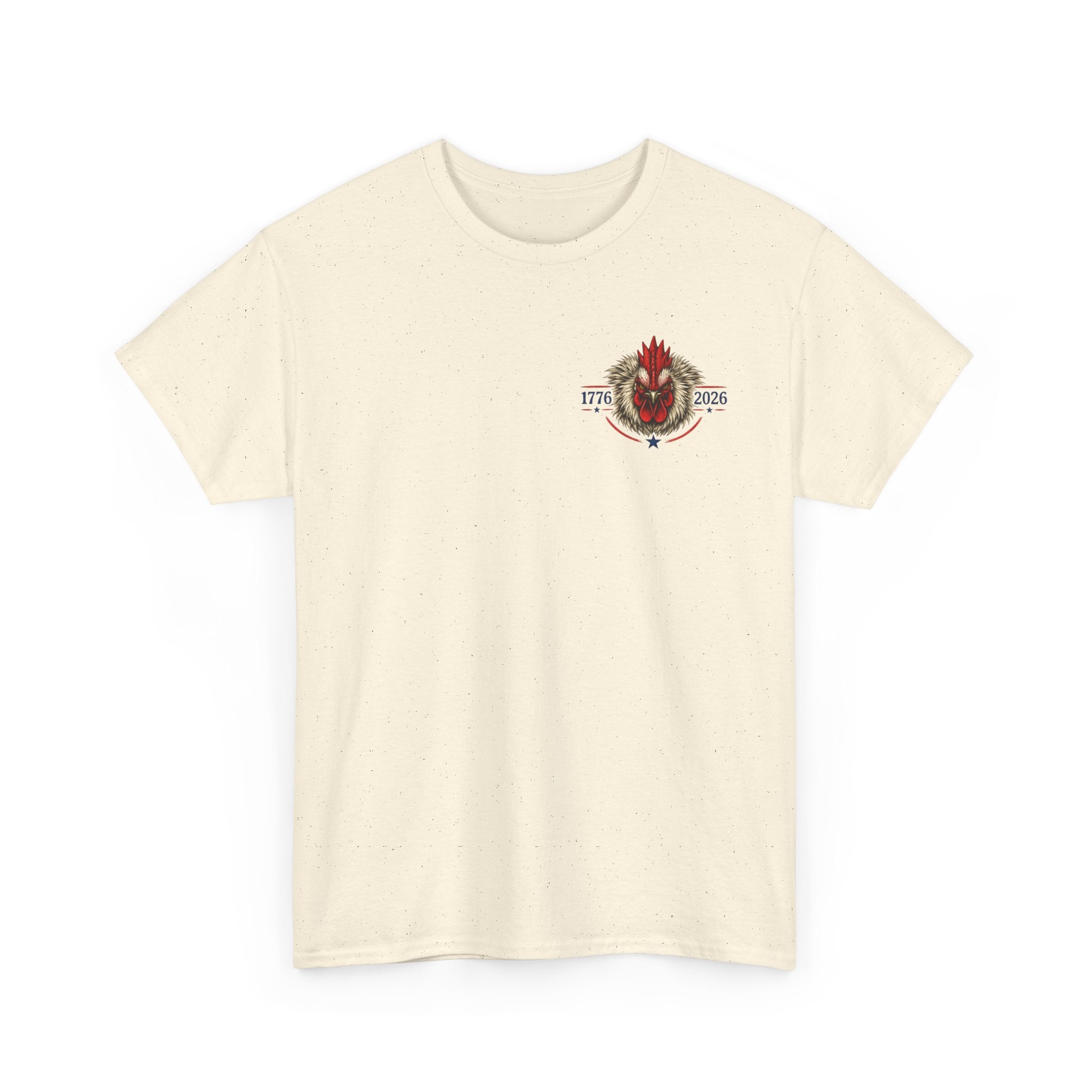 Patriotic Rooster Tee - American Flag Chicken Graphic T-Shirt