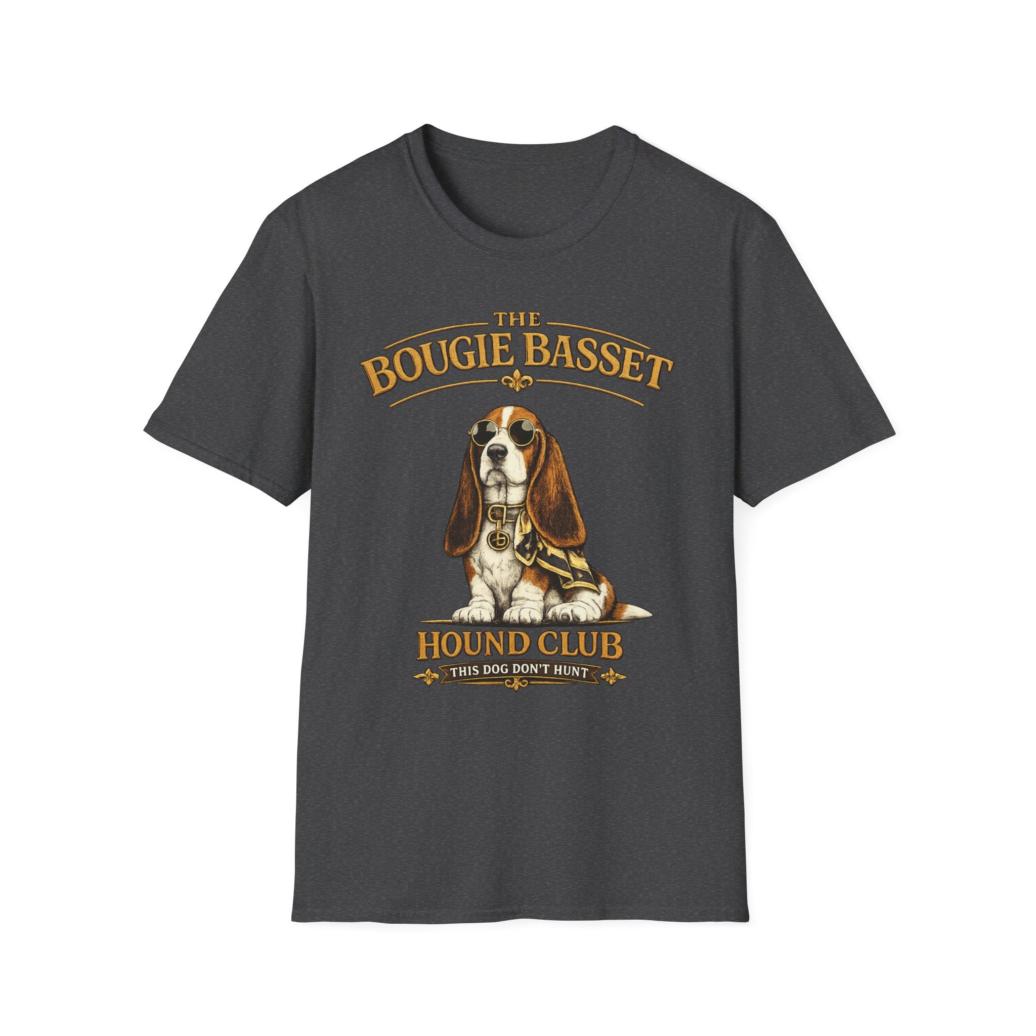 Basset Hound T-Shirt — "The Bougie Basset Hound Club" Graphic Tee