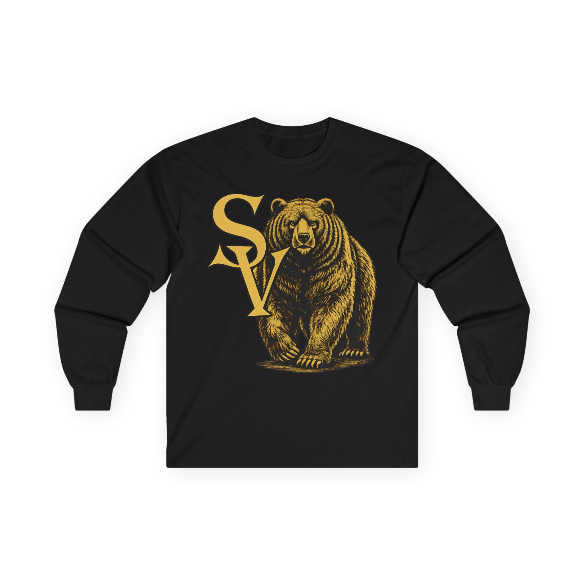 Bear Logo Long Sleeve Tee — SV Vintage Grizzly Graphic