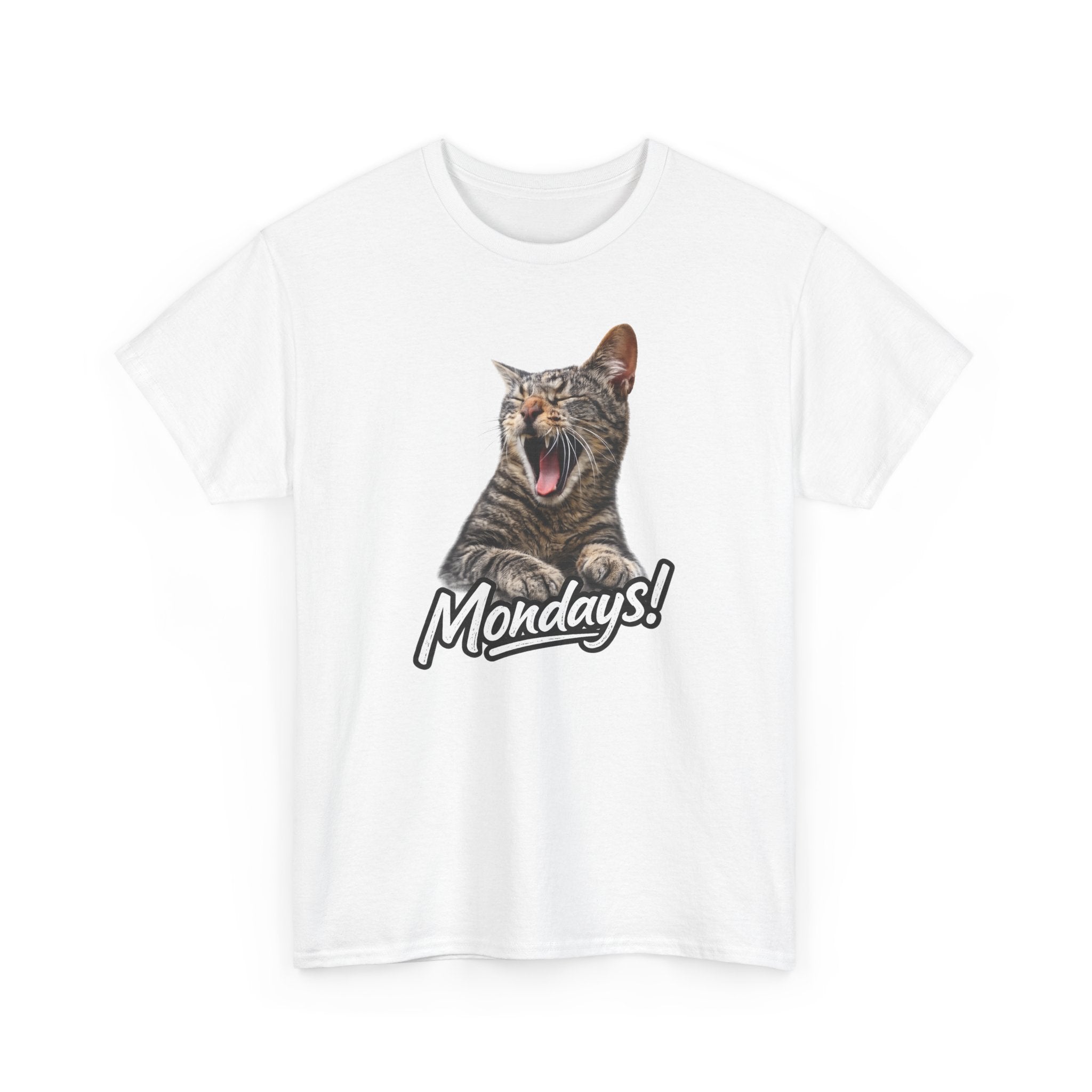 Mondays! Yawning Cat T-Shirt — Funny Cat Tee for Cat Lovers