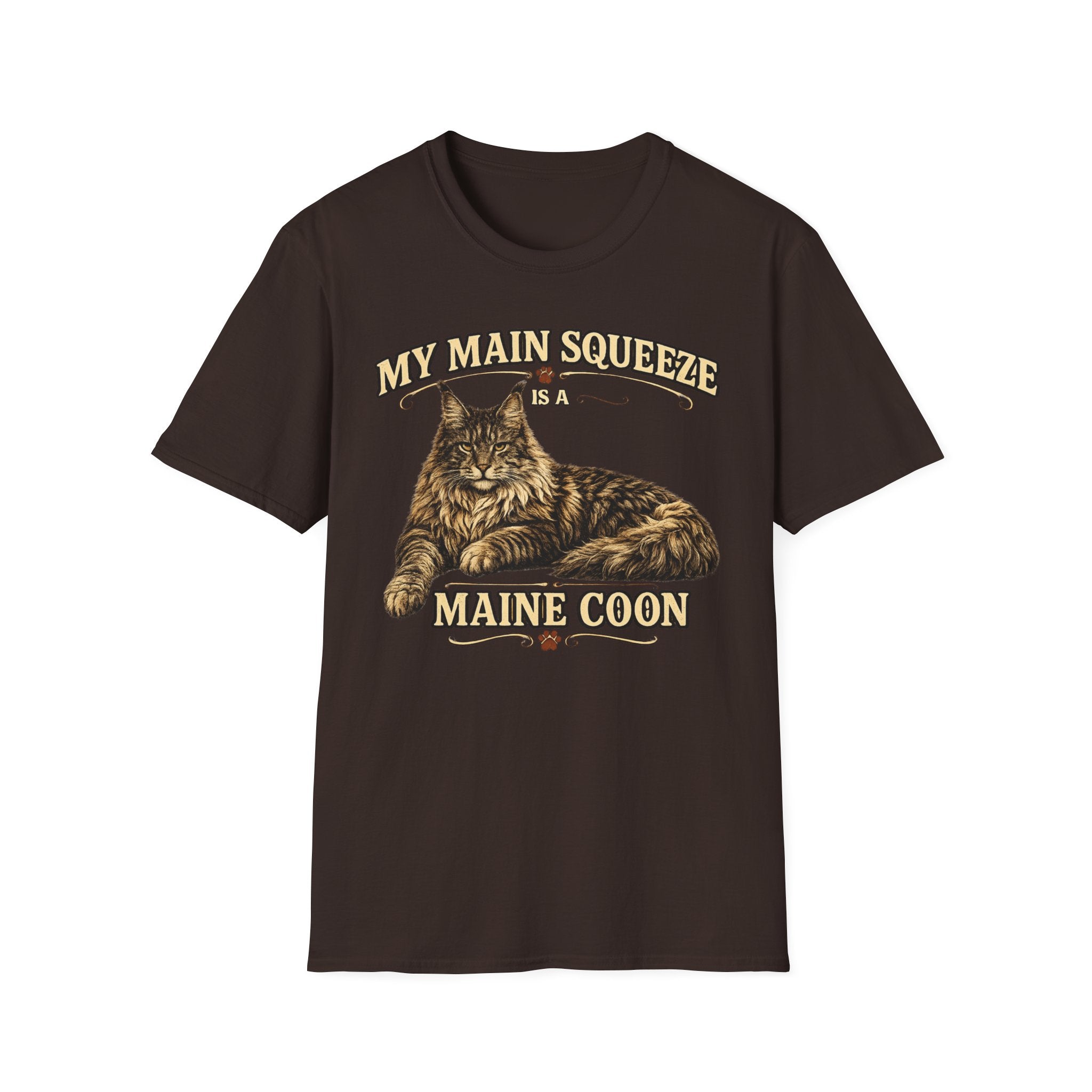 Maine Coon Cat T-Shirt — "My Main Squeeze" Graphic Tee