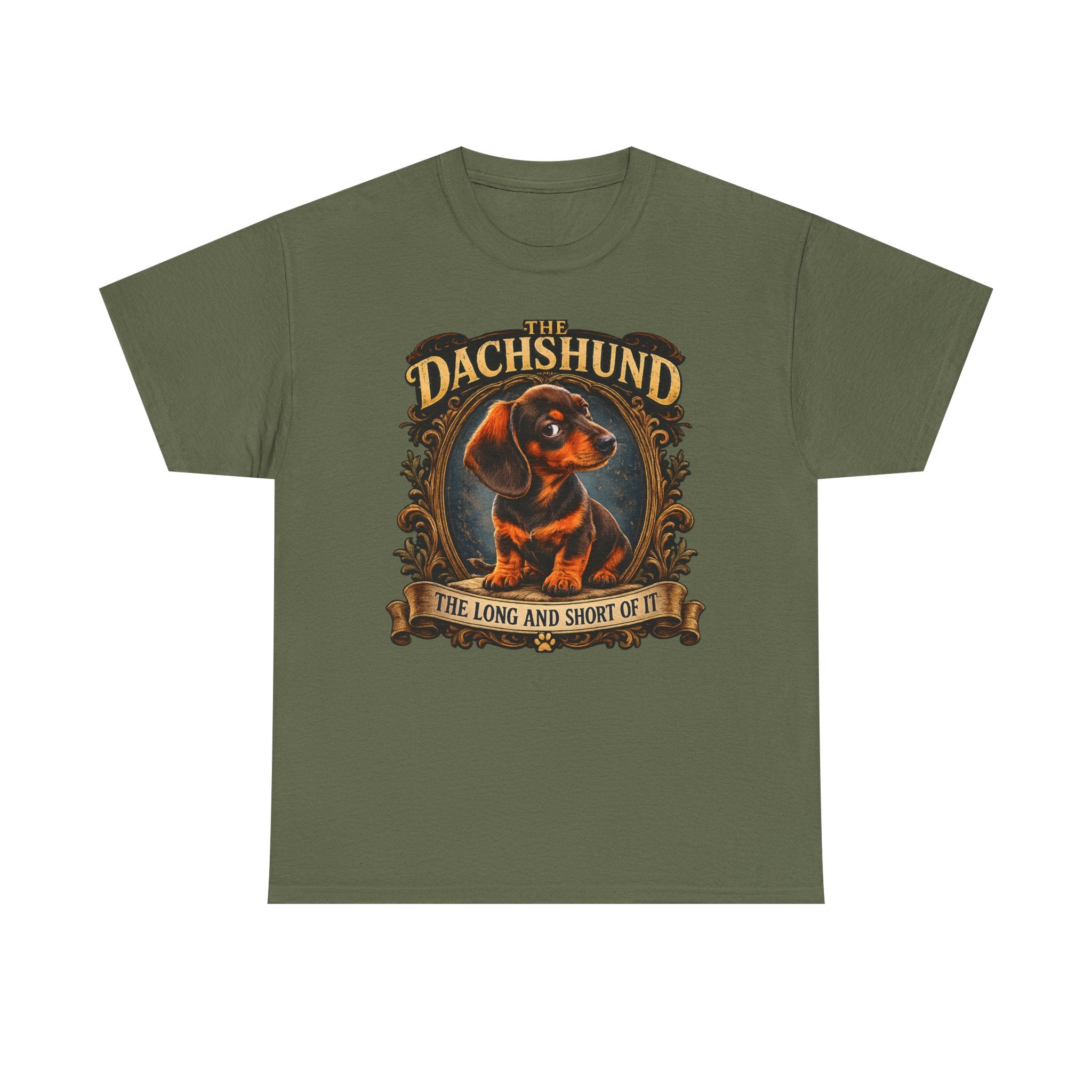 Dachshund Tee - "The Long and Short of It" Vintage Dog T-Shirt