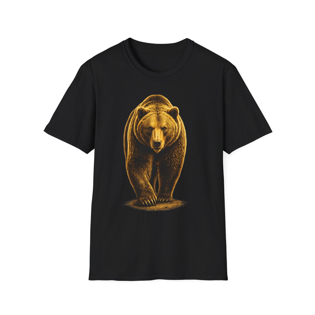Bear Graphic T-Shirt — Bold Front-Facing Brown Bear Tee